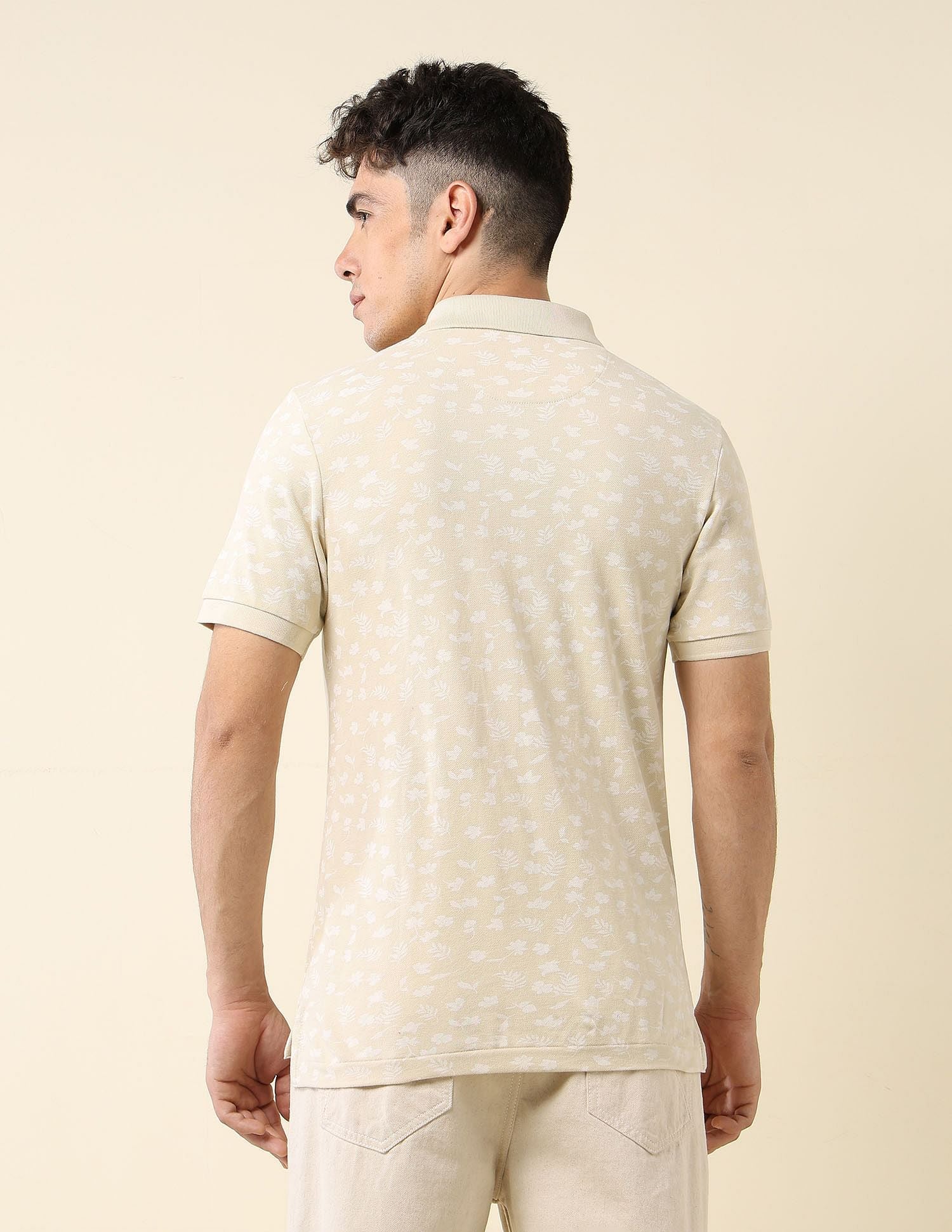 All-Over Printed Slim Fit Polo Shirt - Image 5