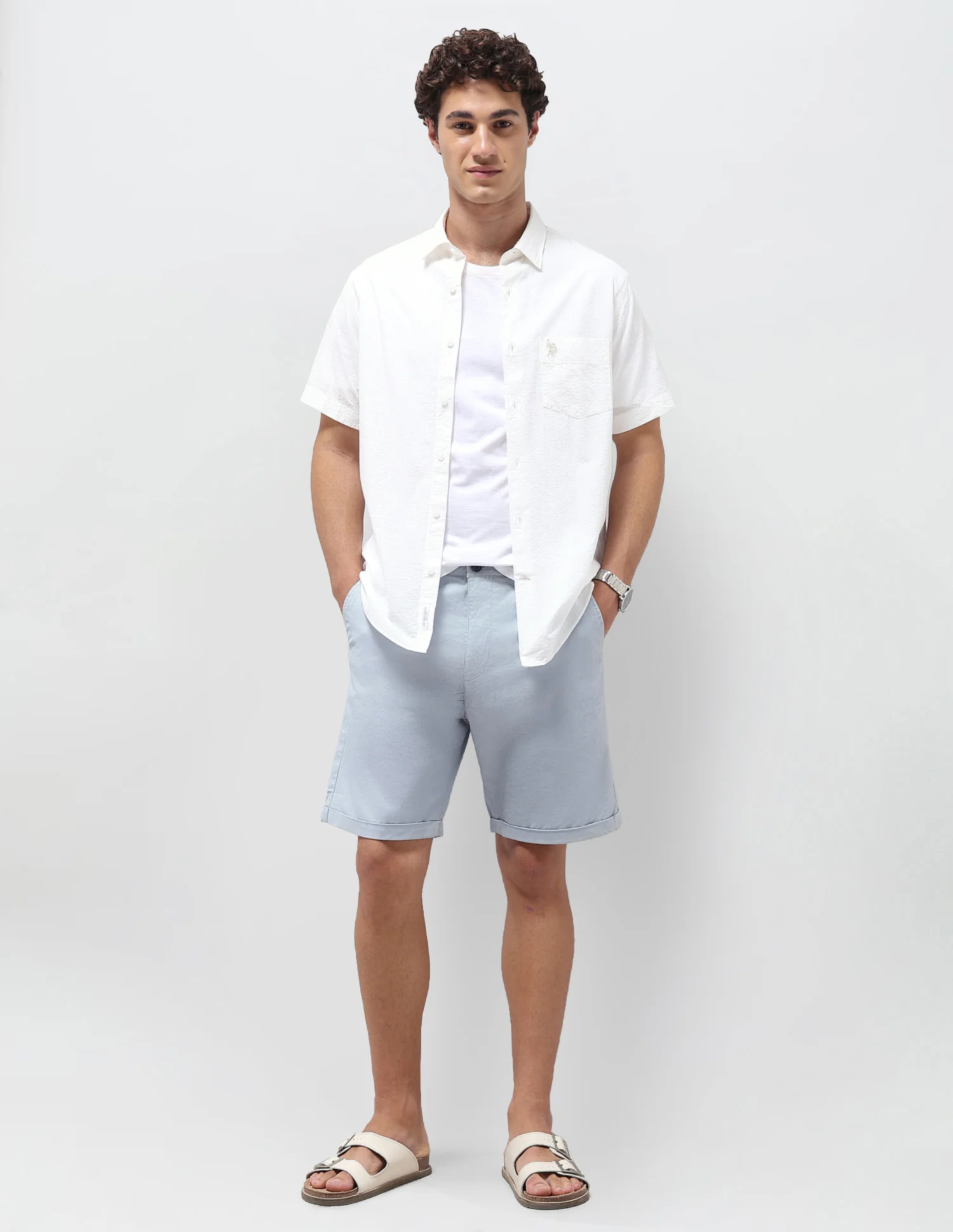 All Over Printed Slim Fit Shorts - Image 3