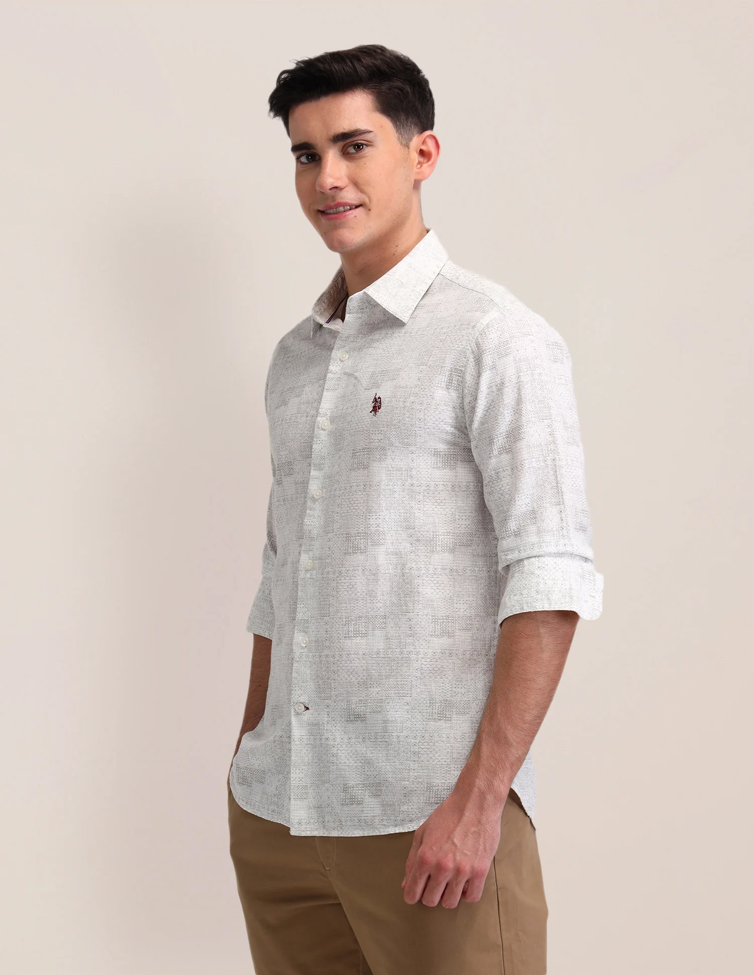 All-Over Printed Tailored Fit Shirt - Image 4