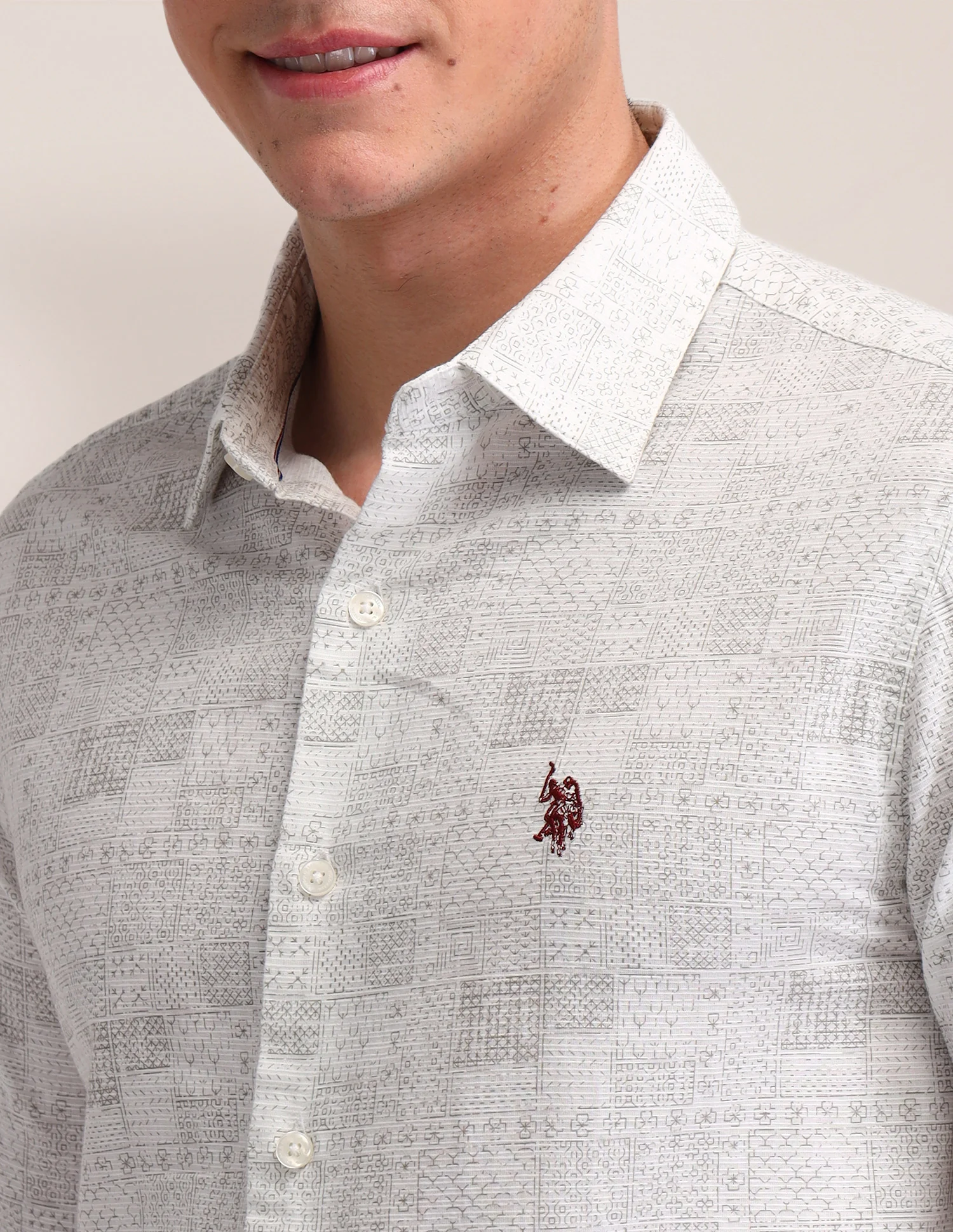 All-Over Printed Tailored Fit Shirt - Image 7