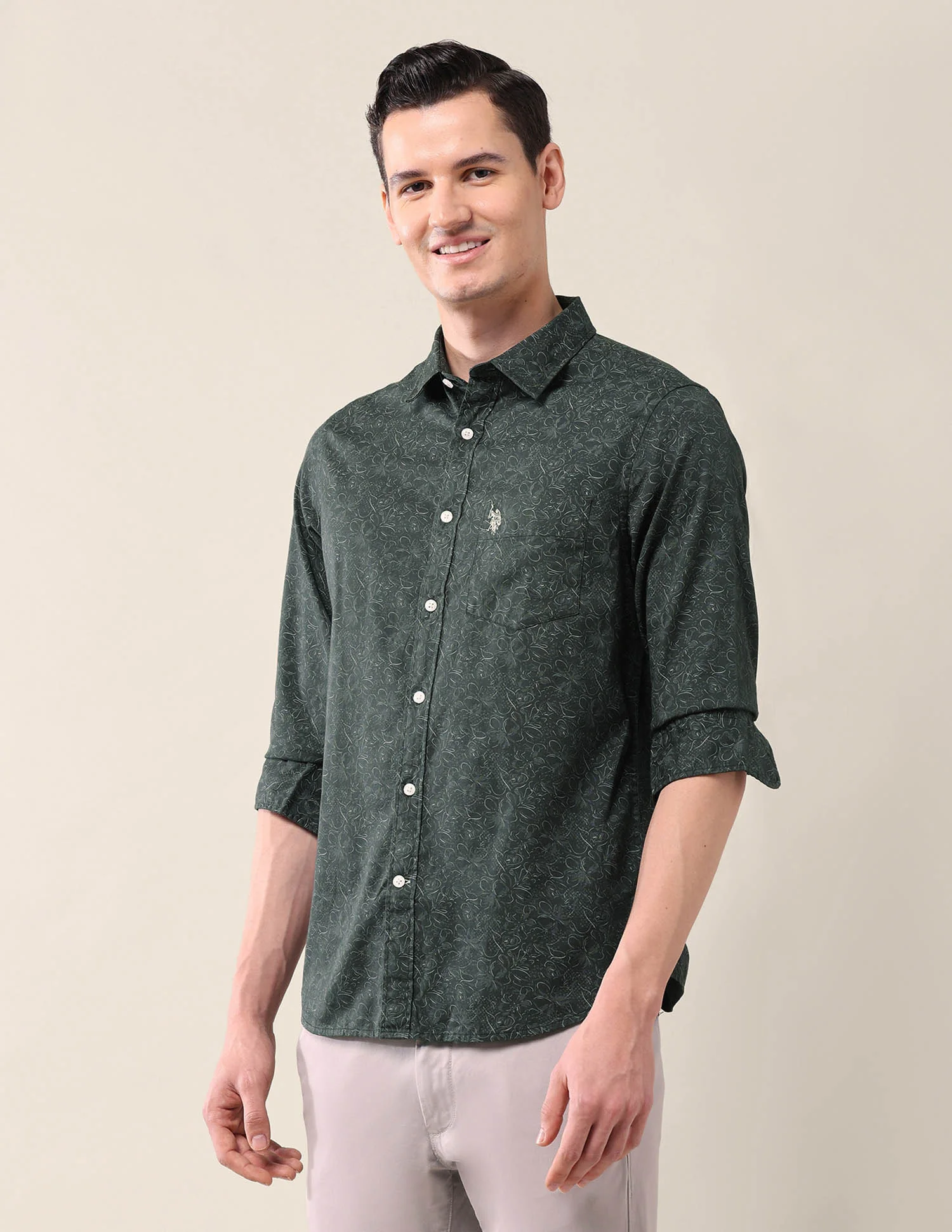 All-Over Printed Tailored Fit Shirt - Image 4