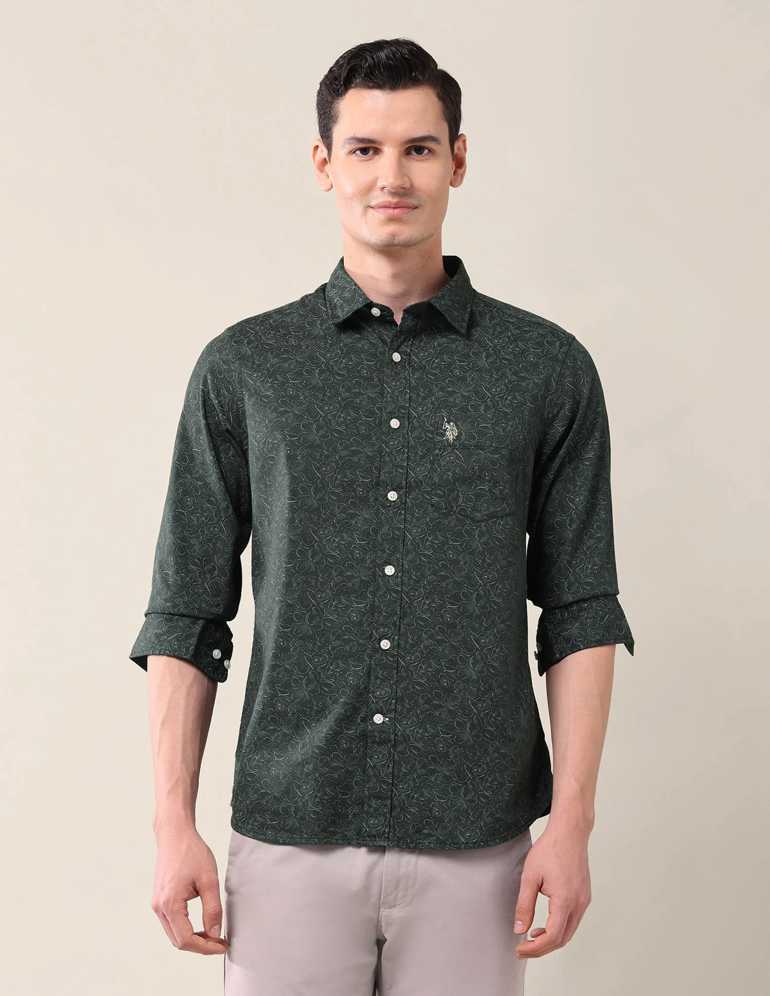All-Over Printed Tailored Fit Shirt - Image 6