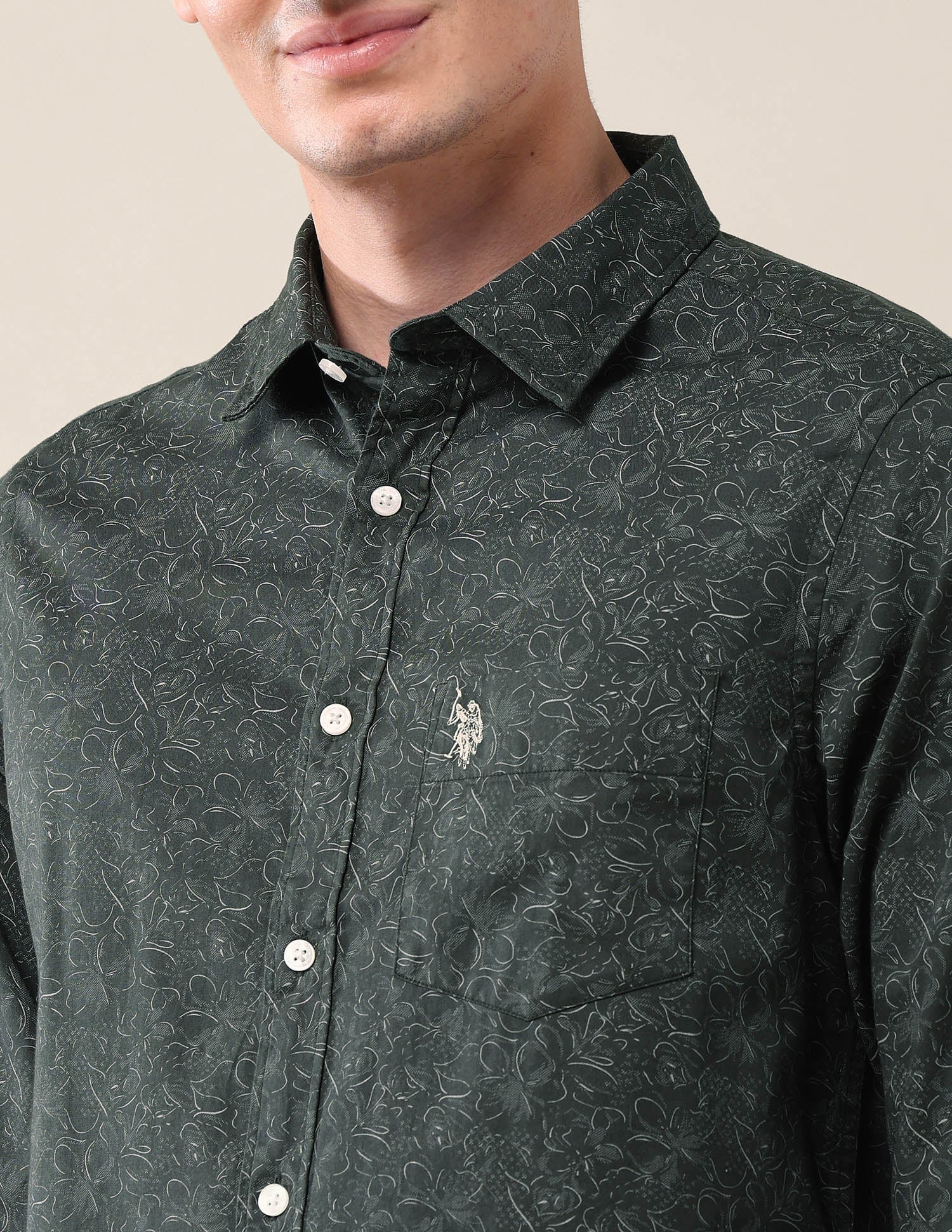 All-Over Printed Tailored Fit Shirt - Image 7