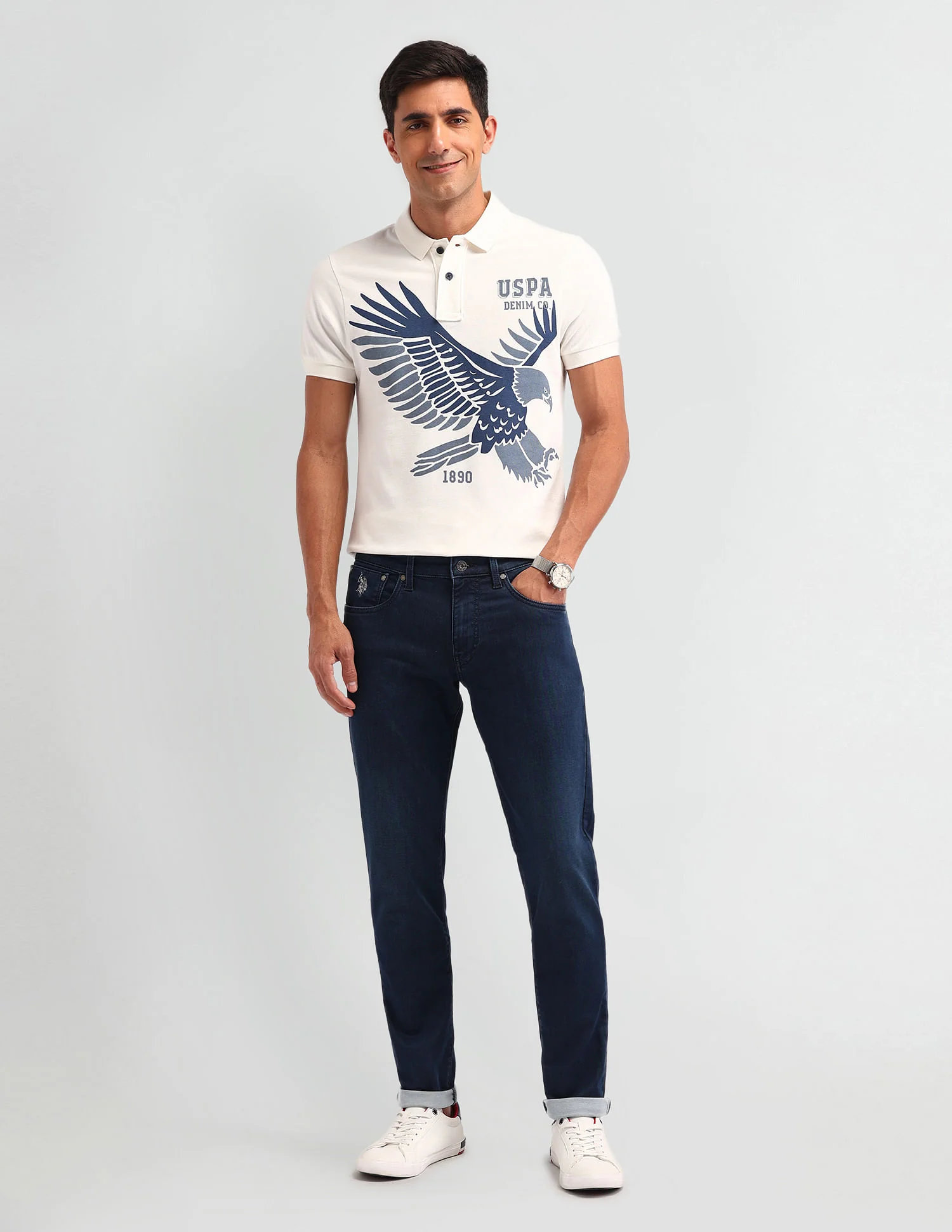 Americana Muscle Fit Brand Polo Shirt - Image 3