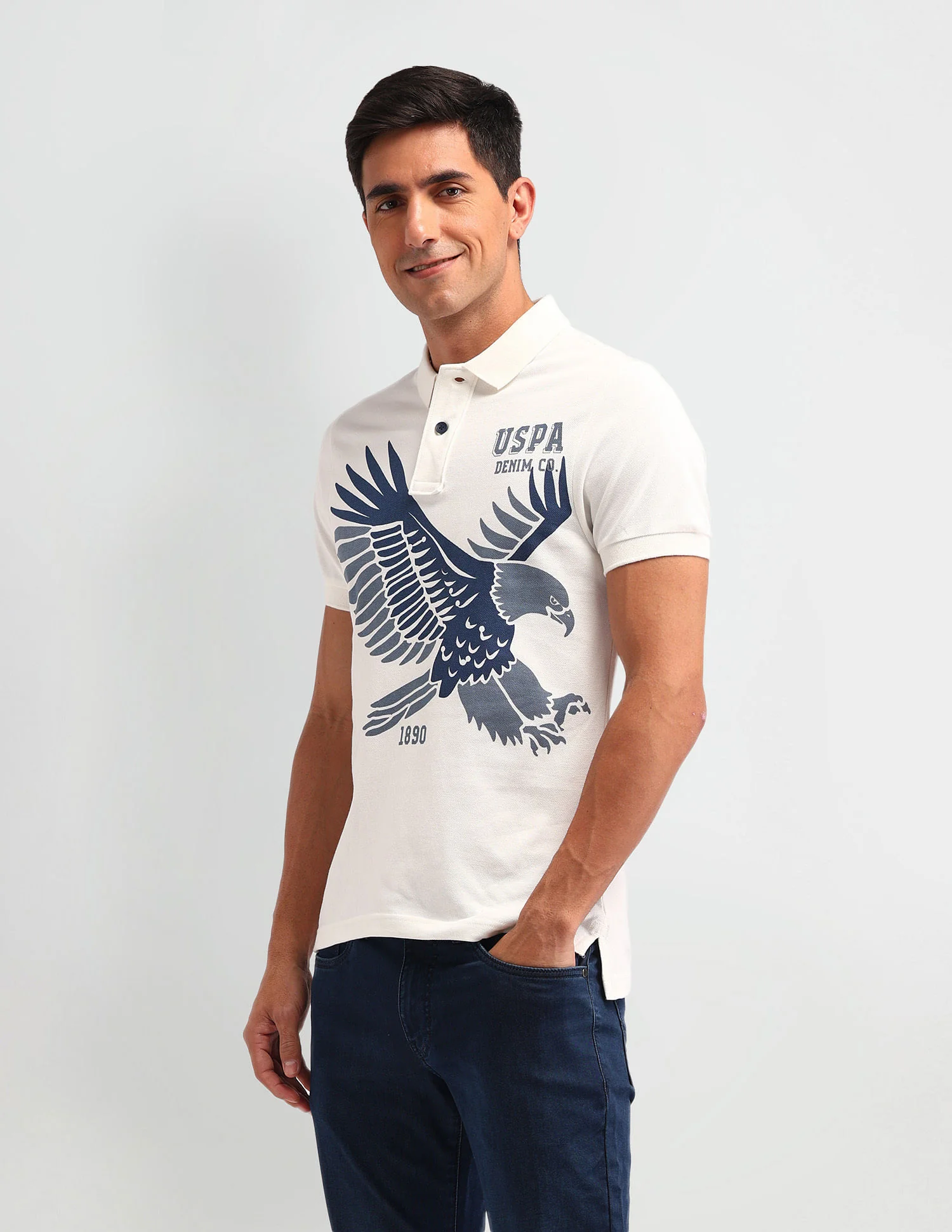 Americana Muscle Fit Brand Polo Shirt - Image 4