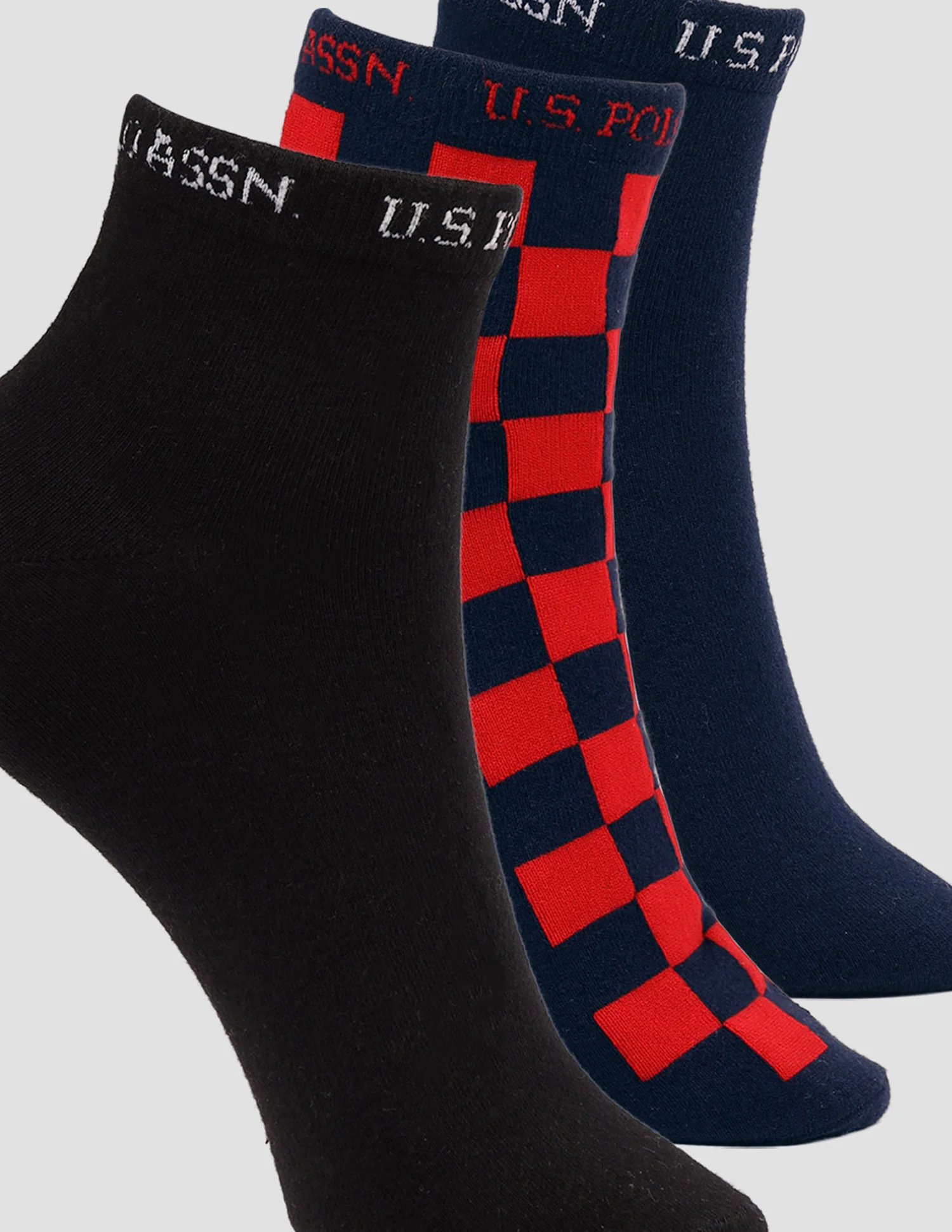 Ankle Length Cotton Stretch ES008 Socks - Pack Of 3 - Image 7