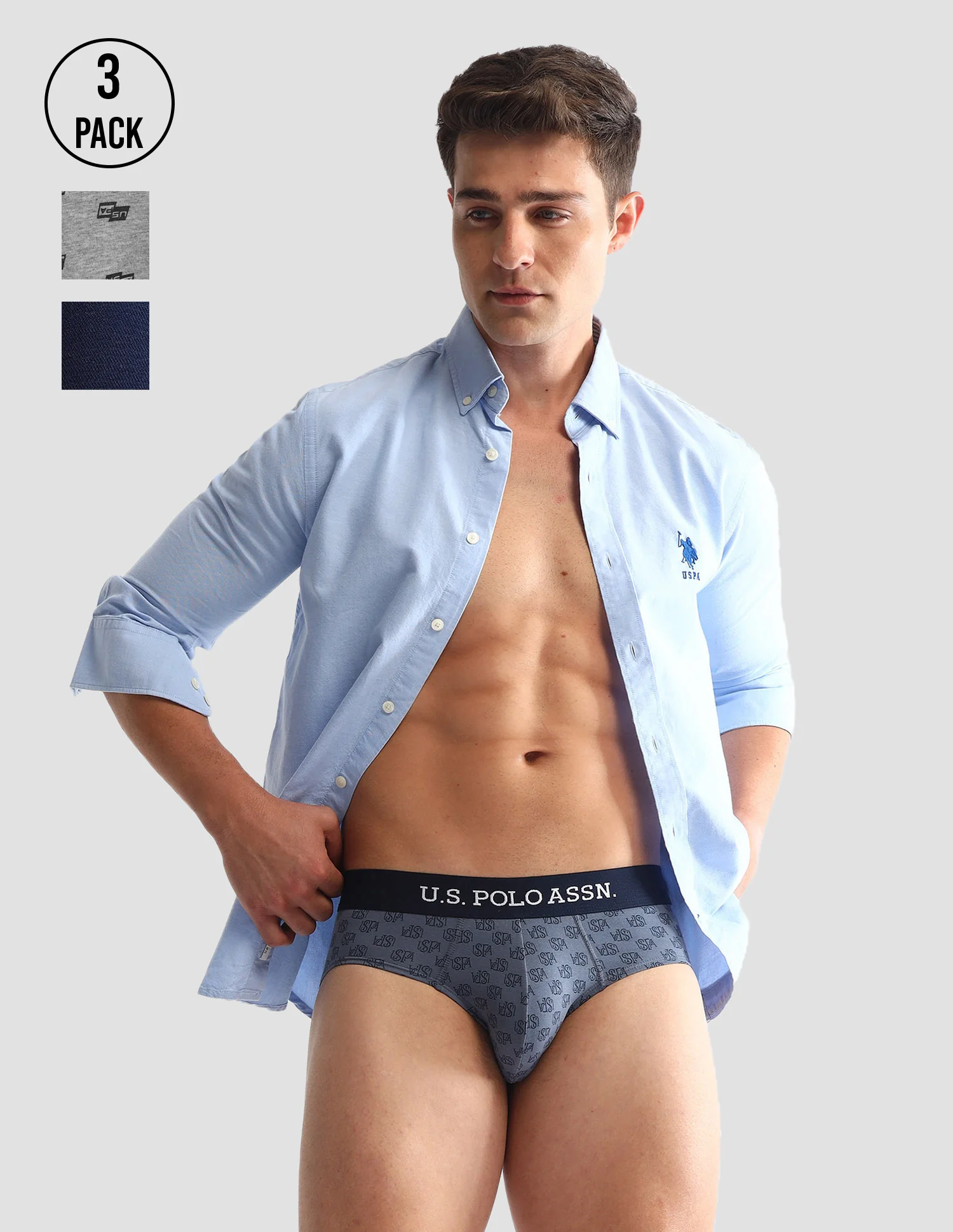 Anti Microbial Printed OEB14 Briefs - Pack Of 3