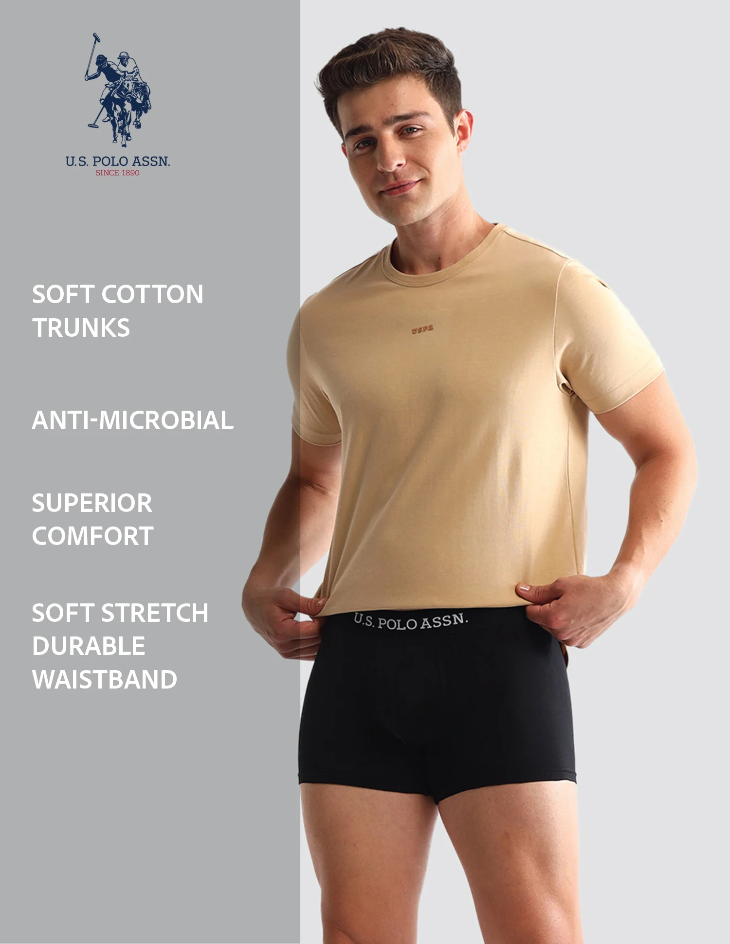 Men Pack Of 3 Anti-Microbial Underwear Trunks - OET14-GBZ-P3 - Image 12
