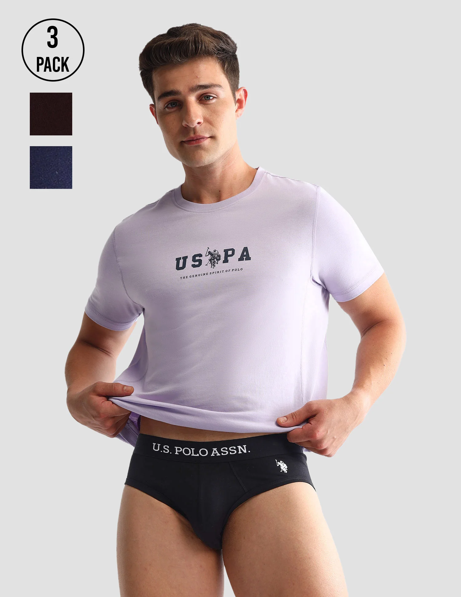 Anti Microbial Solid OEB13 Briefs - Pack Of 3