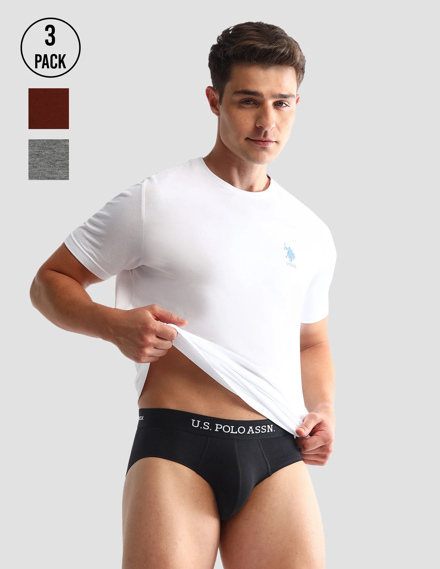 Anti Microbial Solid OEB13 Briefs - Pack Of 3