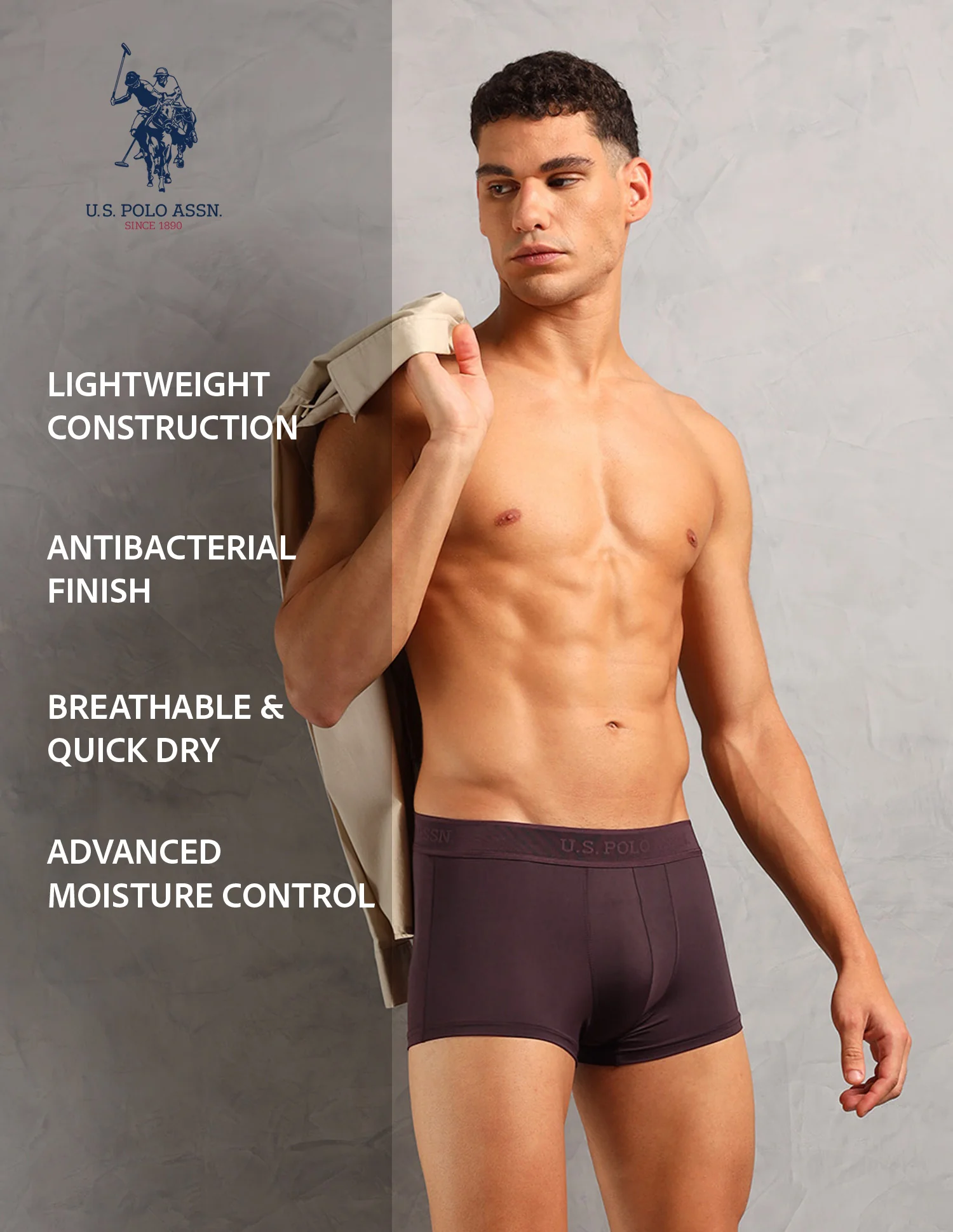 Antibacterial Lightweight AT001 Trunks - Pack Of 1 - Image 11