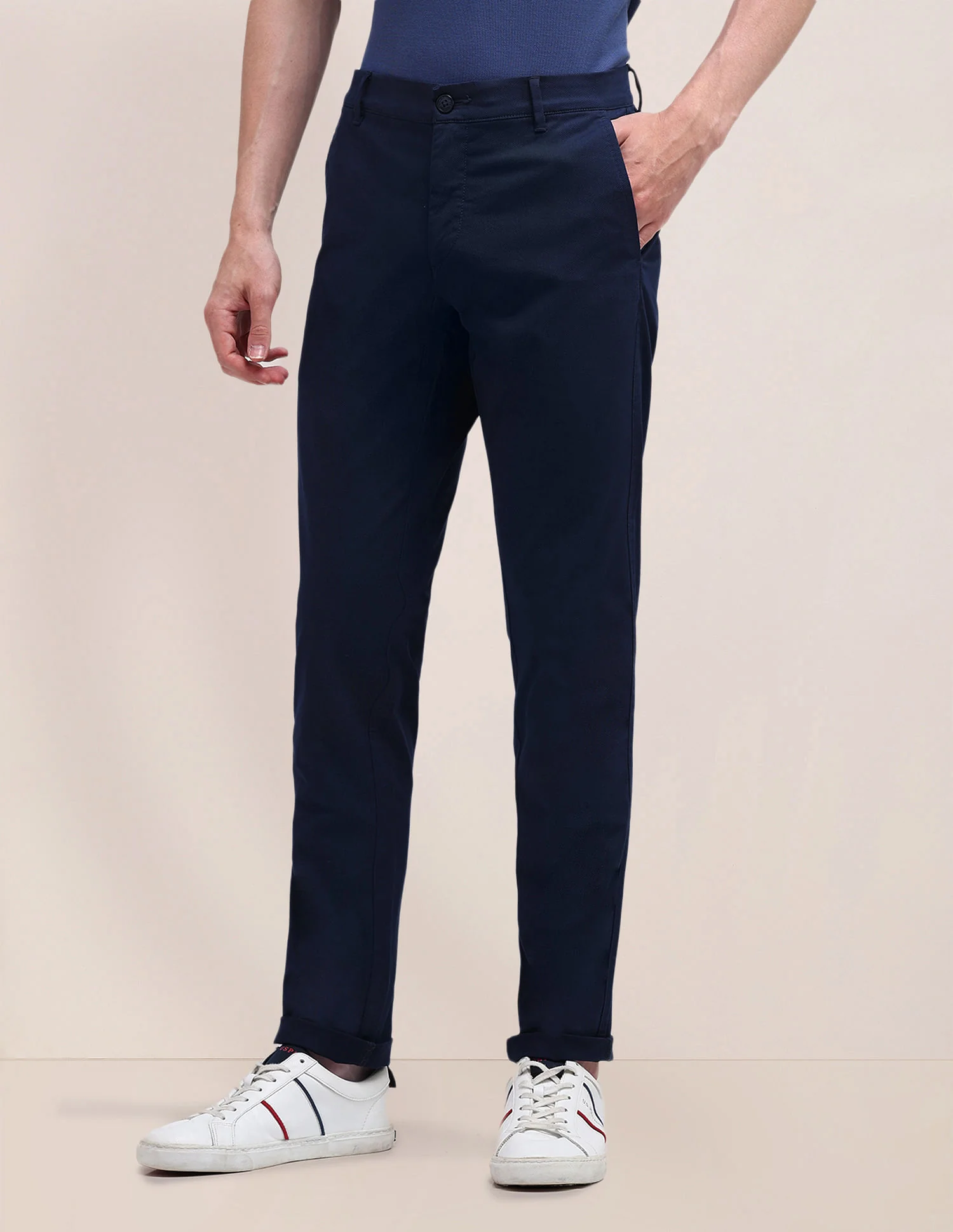 Austin Fit Solid Trousers - Image 4