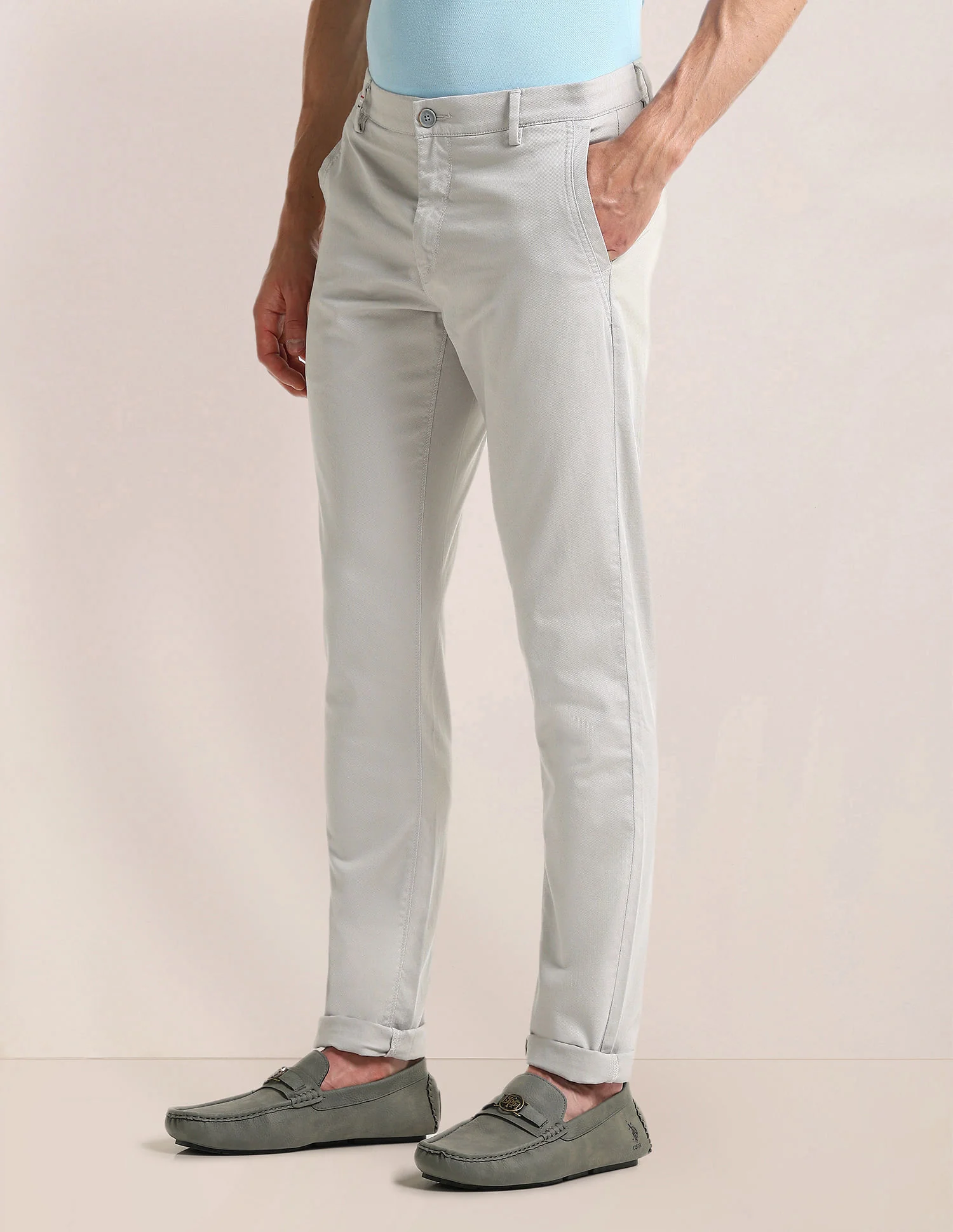 Austin Fit Solid Trousers - Image 4