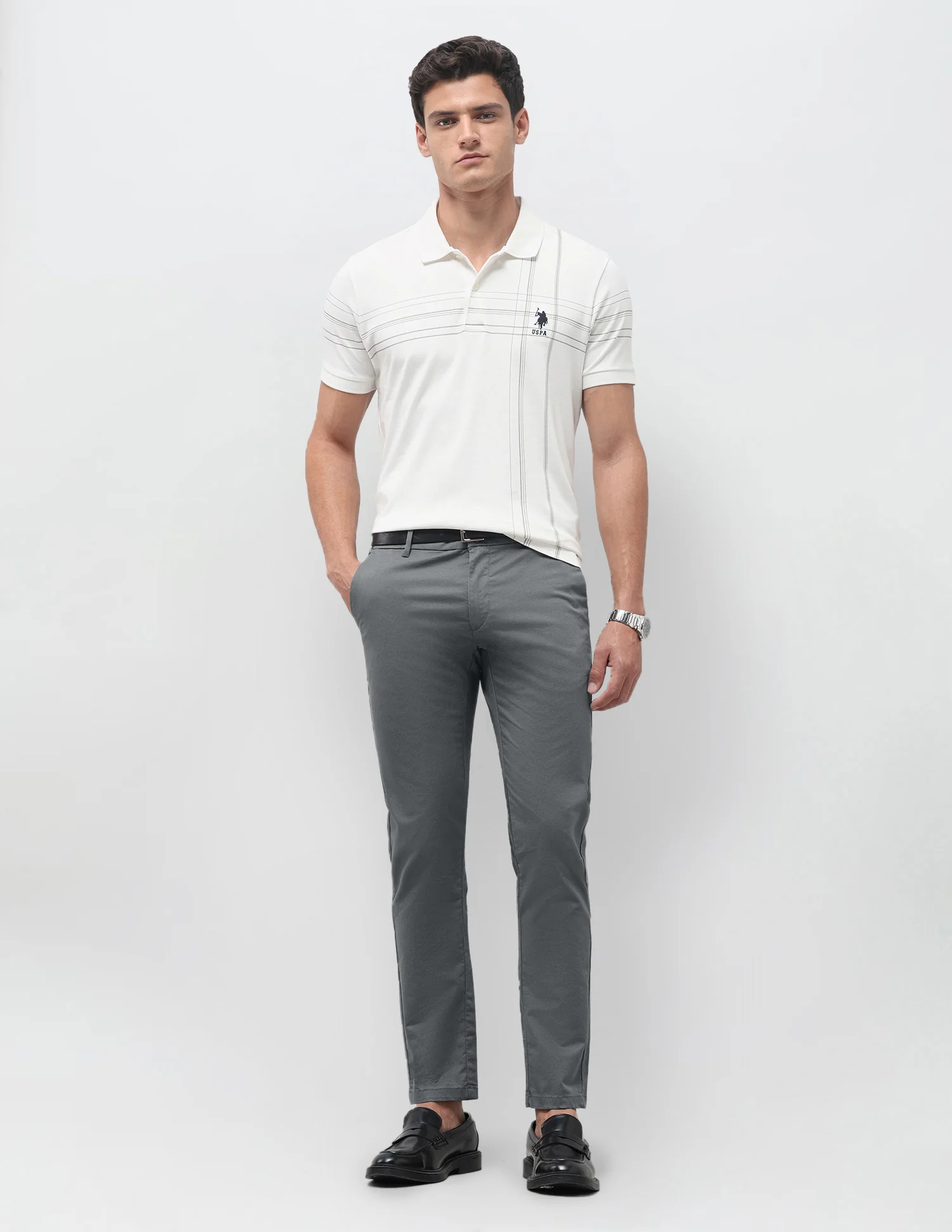 Austin Slim Fit All Over Printed Trousers - Image 3