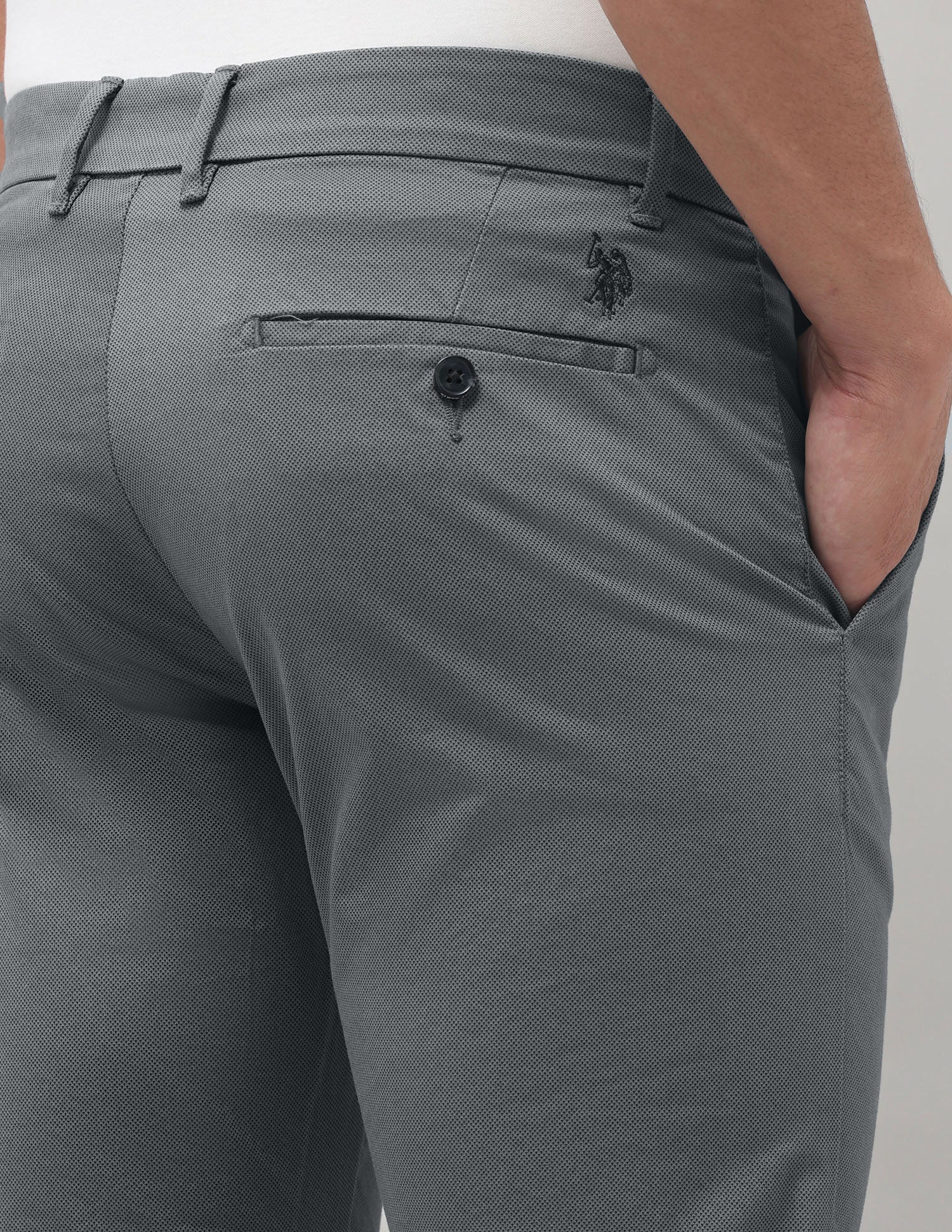 Austin Slim Fit All Over Printed Trousers - Image 8