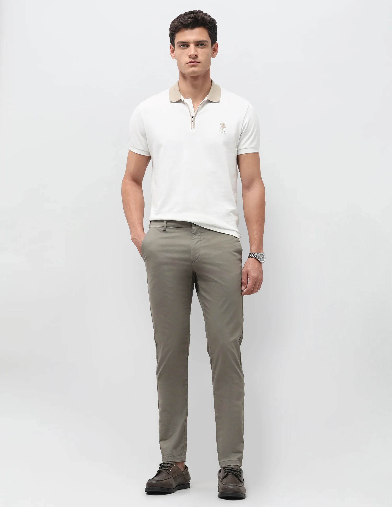 Austin Slim Fit All Over Printed Trousers - Image 3