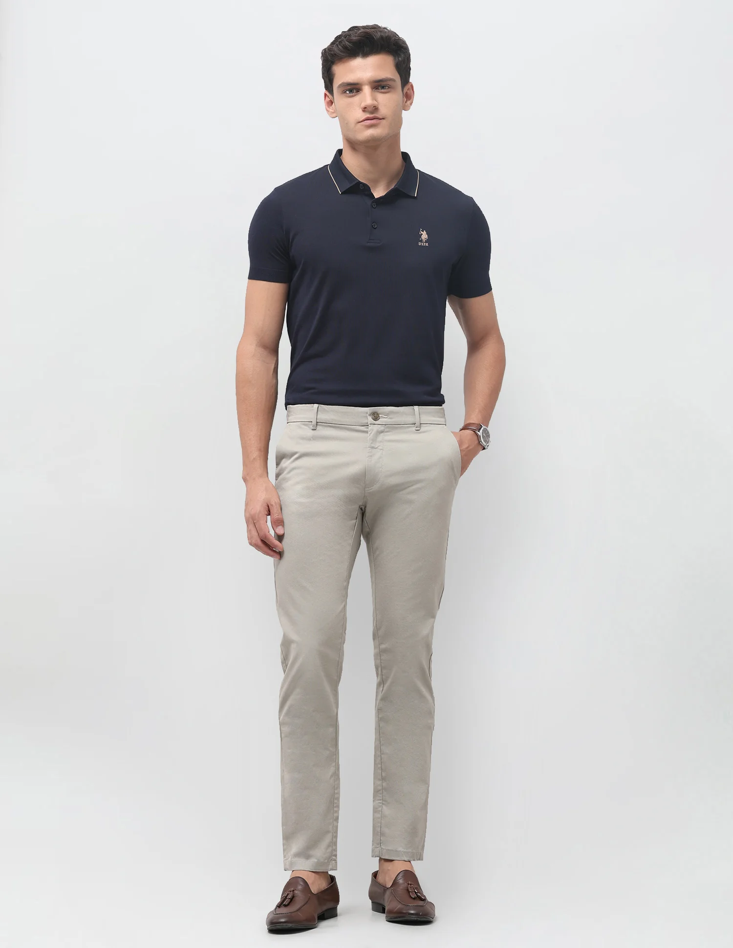 Austin Slim Fit All Over Printed Trousers - Image 3