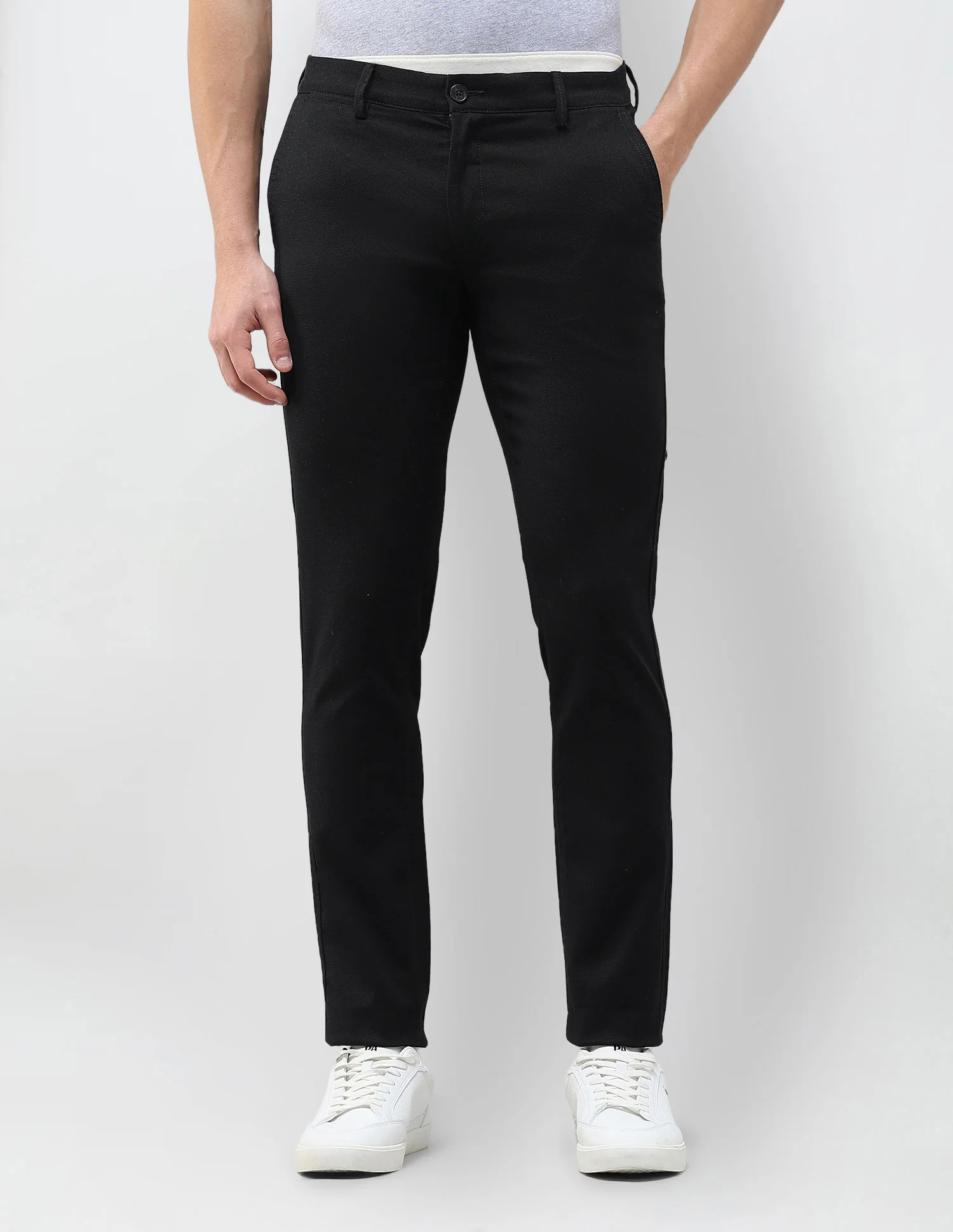 Austin Slim Fit Dobby Trousers - Image 6