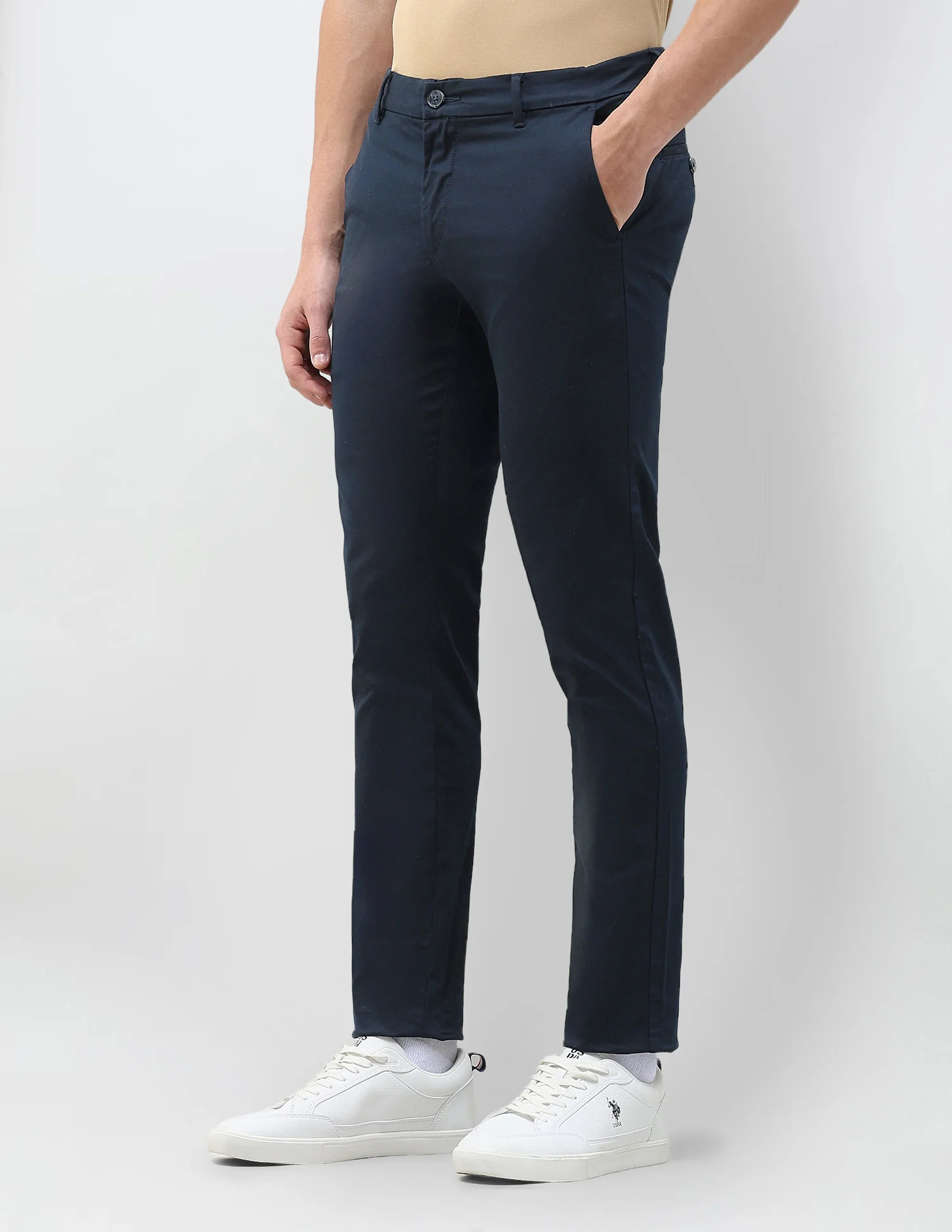 Austin Slim Fit Dobby Trousers - Image 4