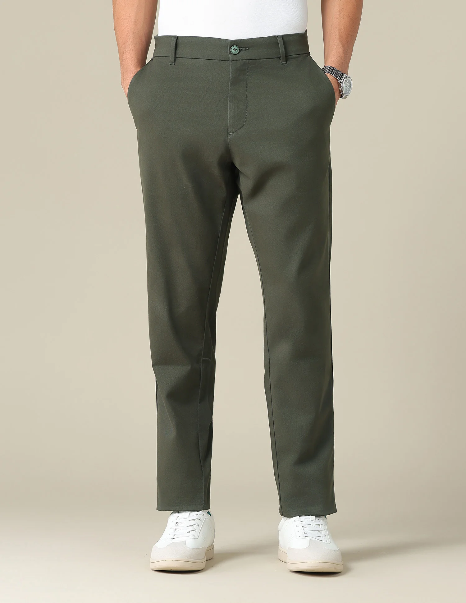 Austin Slim Fit Dobby Trousers - Image 6