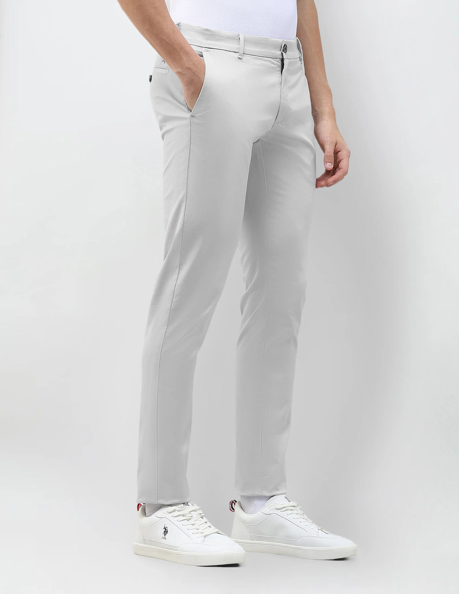 Austin Slim Fit Dobby Trousers - Image 4
