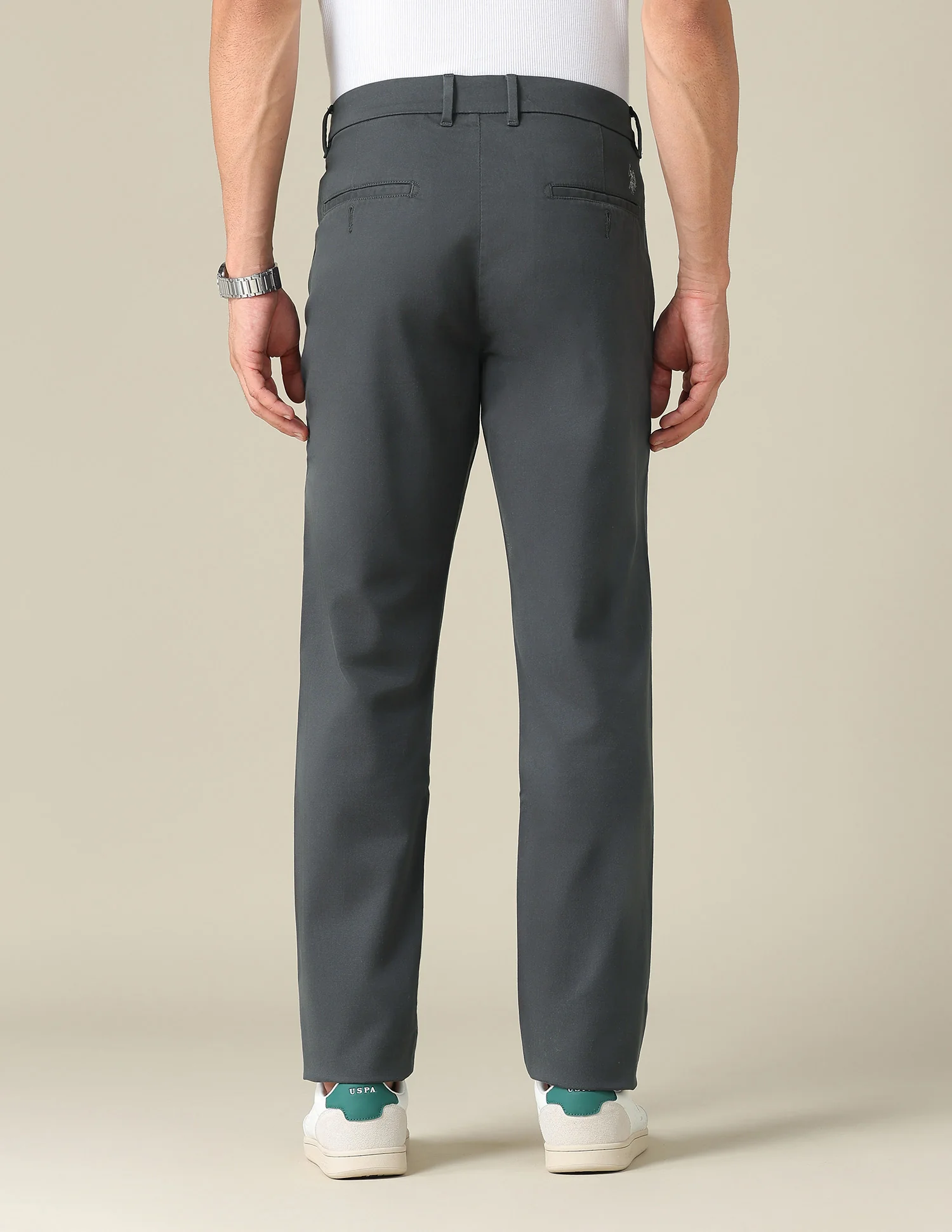 Austin Slim Fit Dobby Trousers - Image 5