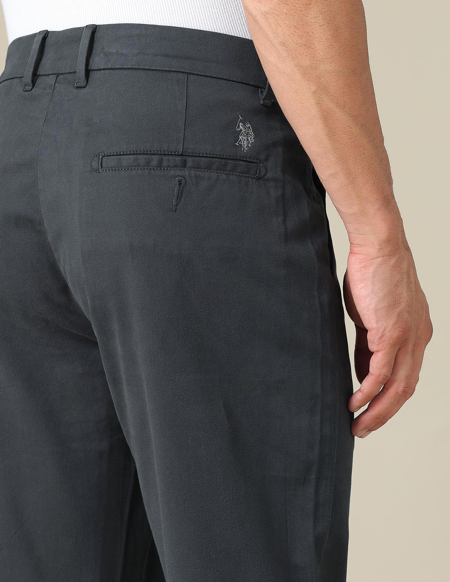 Austin Slim Fit Dobby Trousers - Image 8