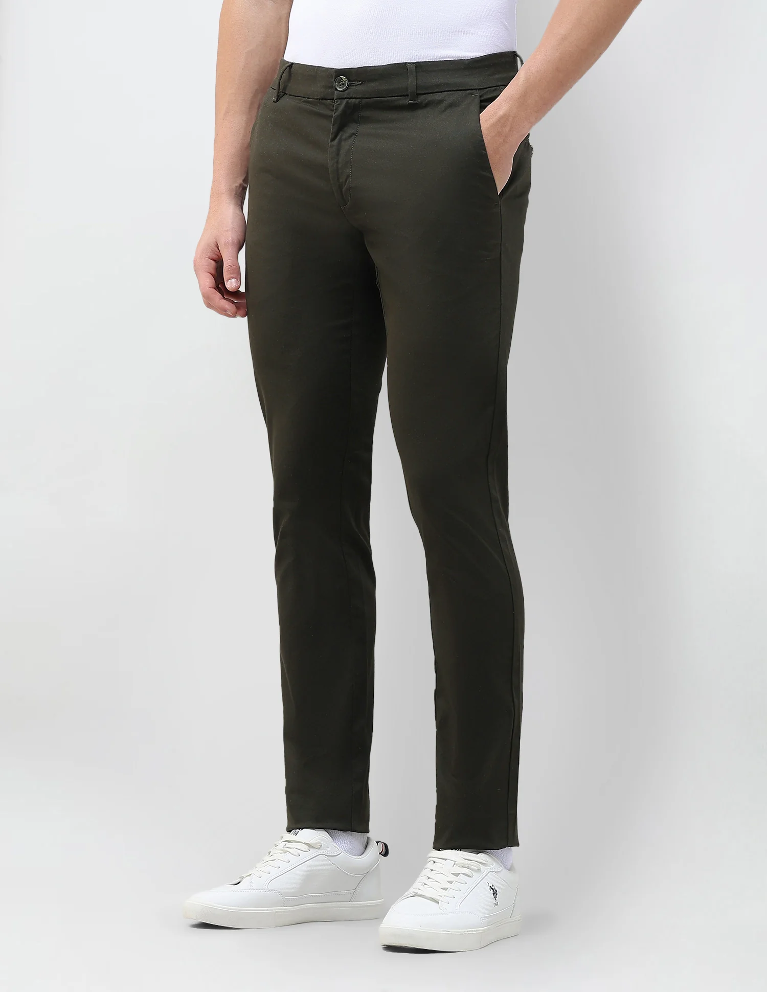 Austin Slim Fit Dobby Trousers - Image 4