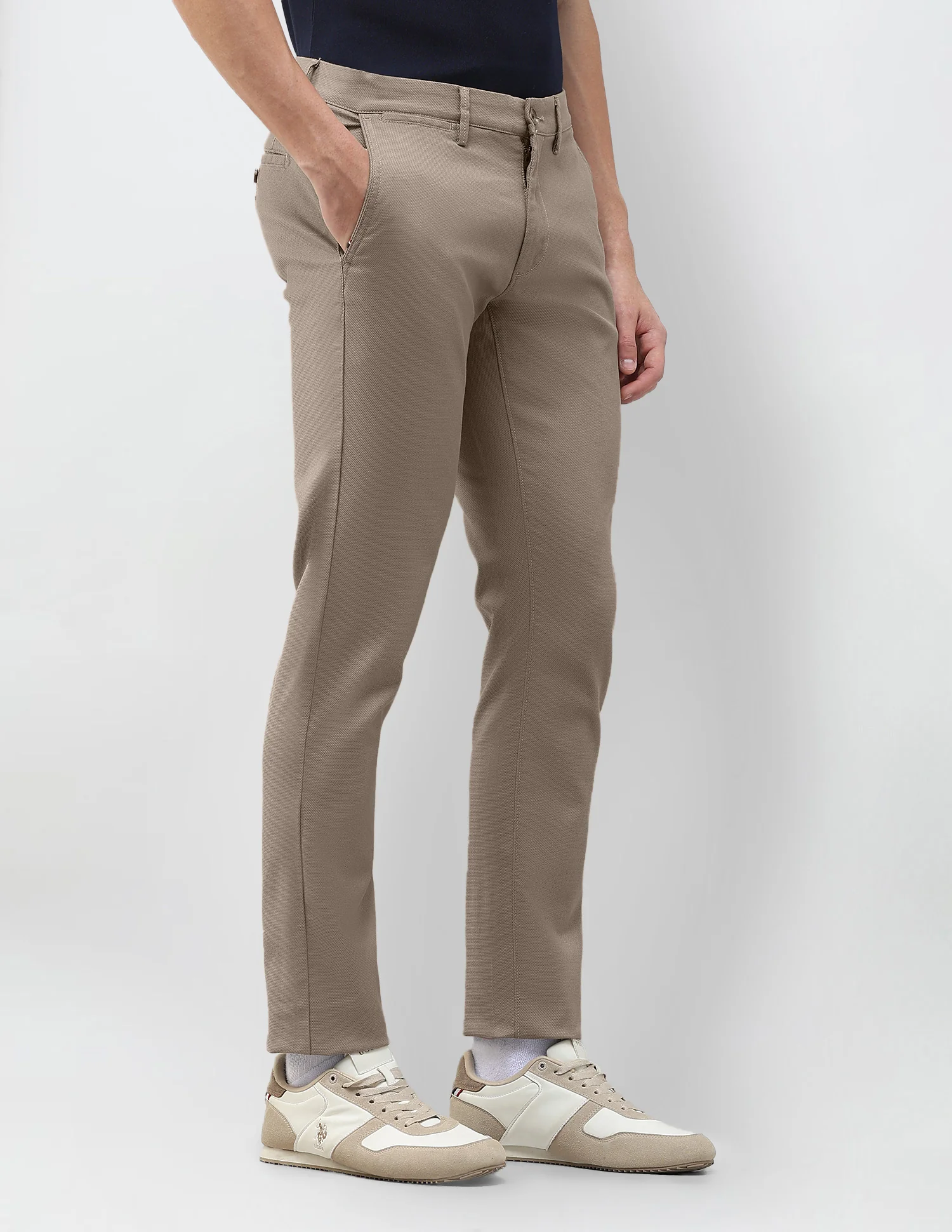 Austin Slim Fit Dobby Trousers - Image 4