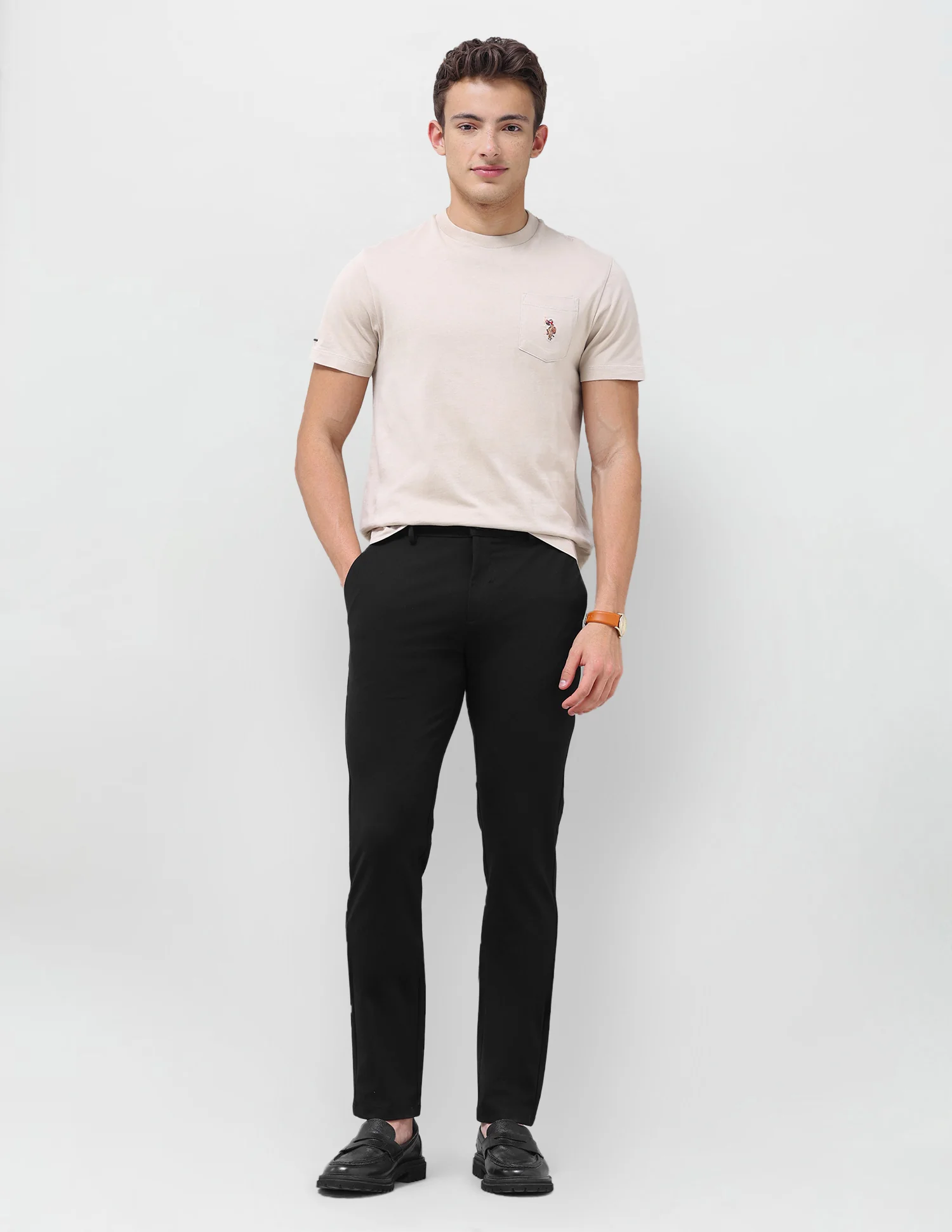 Austin Slim Fit Mid Rise Trousers - Image 3