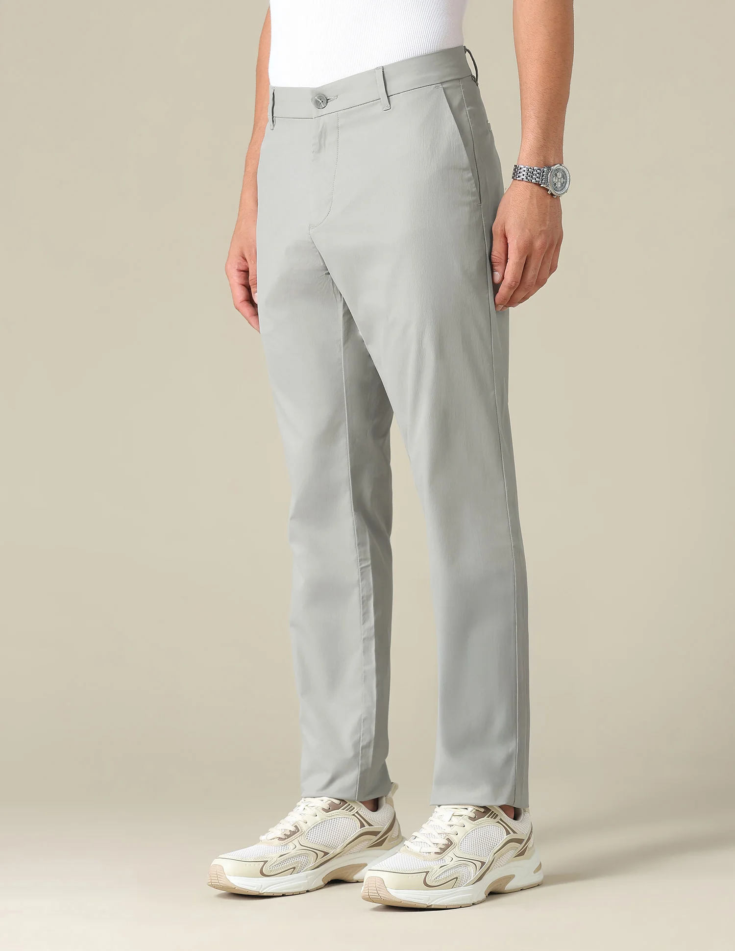 Austin Slim Fit Mid Rise Trousers - Image 4