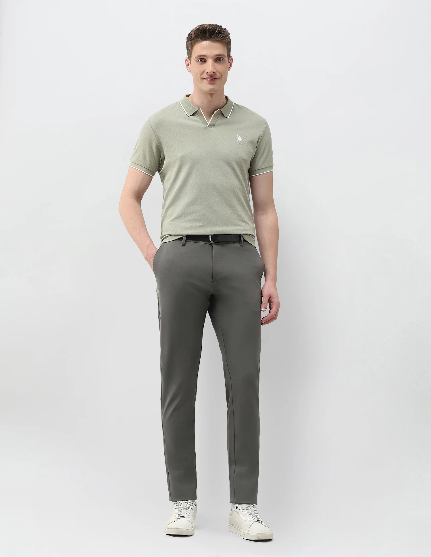 Austin Slim Fit Mid Rise Trousers - Image 3