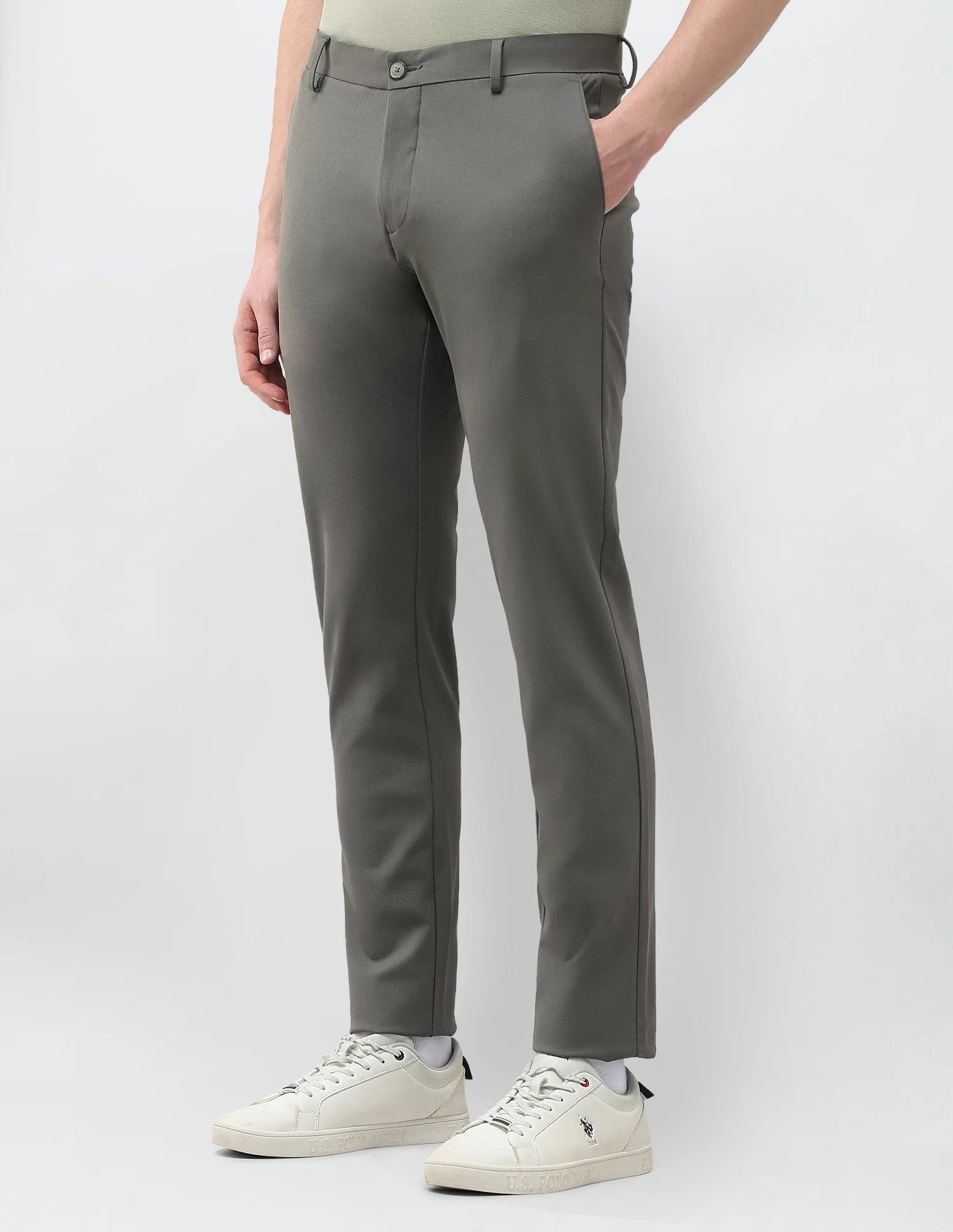 Austin Slim Fit Mid Rise Trousers - Image 4