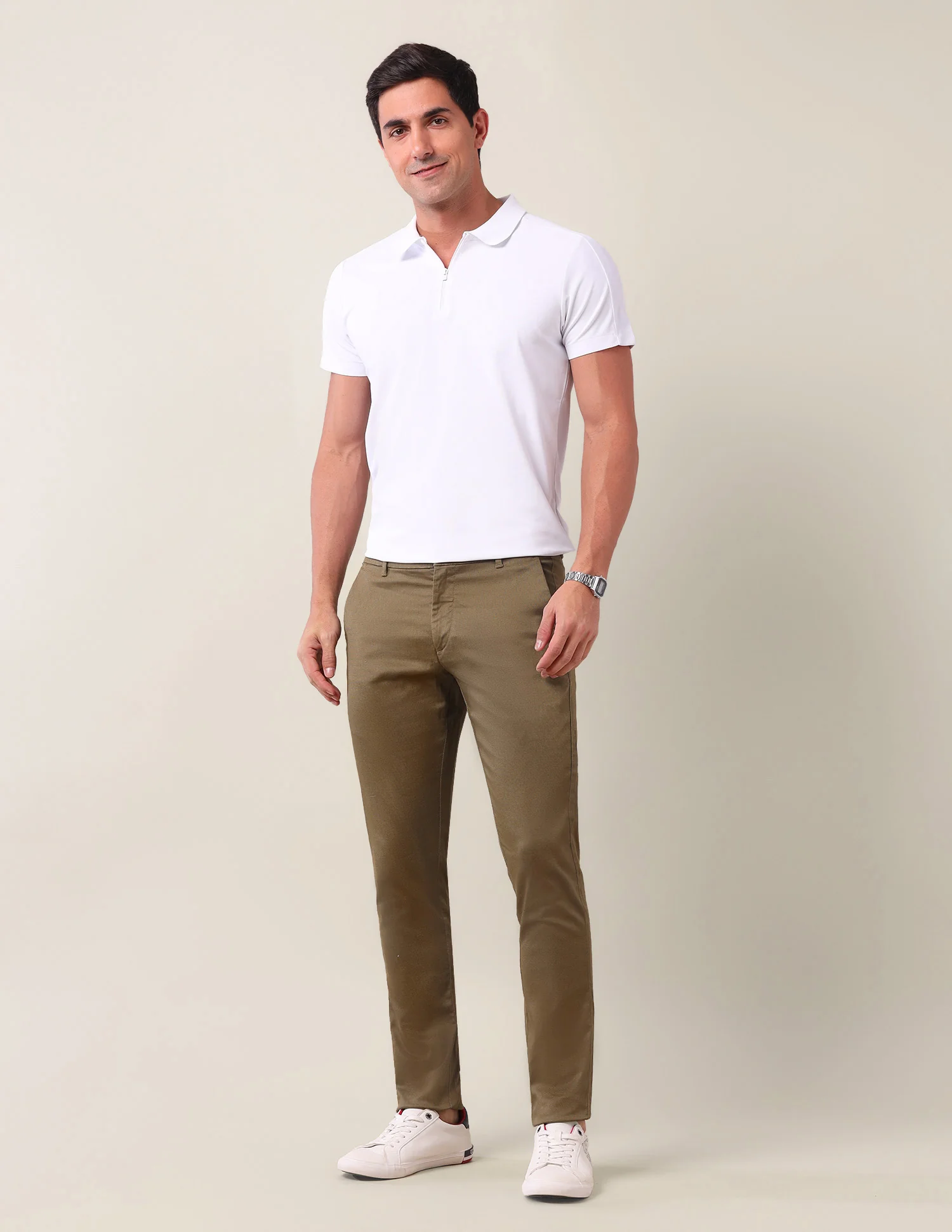 Austin Slim Fit Mid Rise Trousers - Image 3