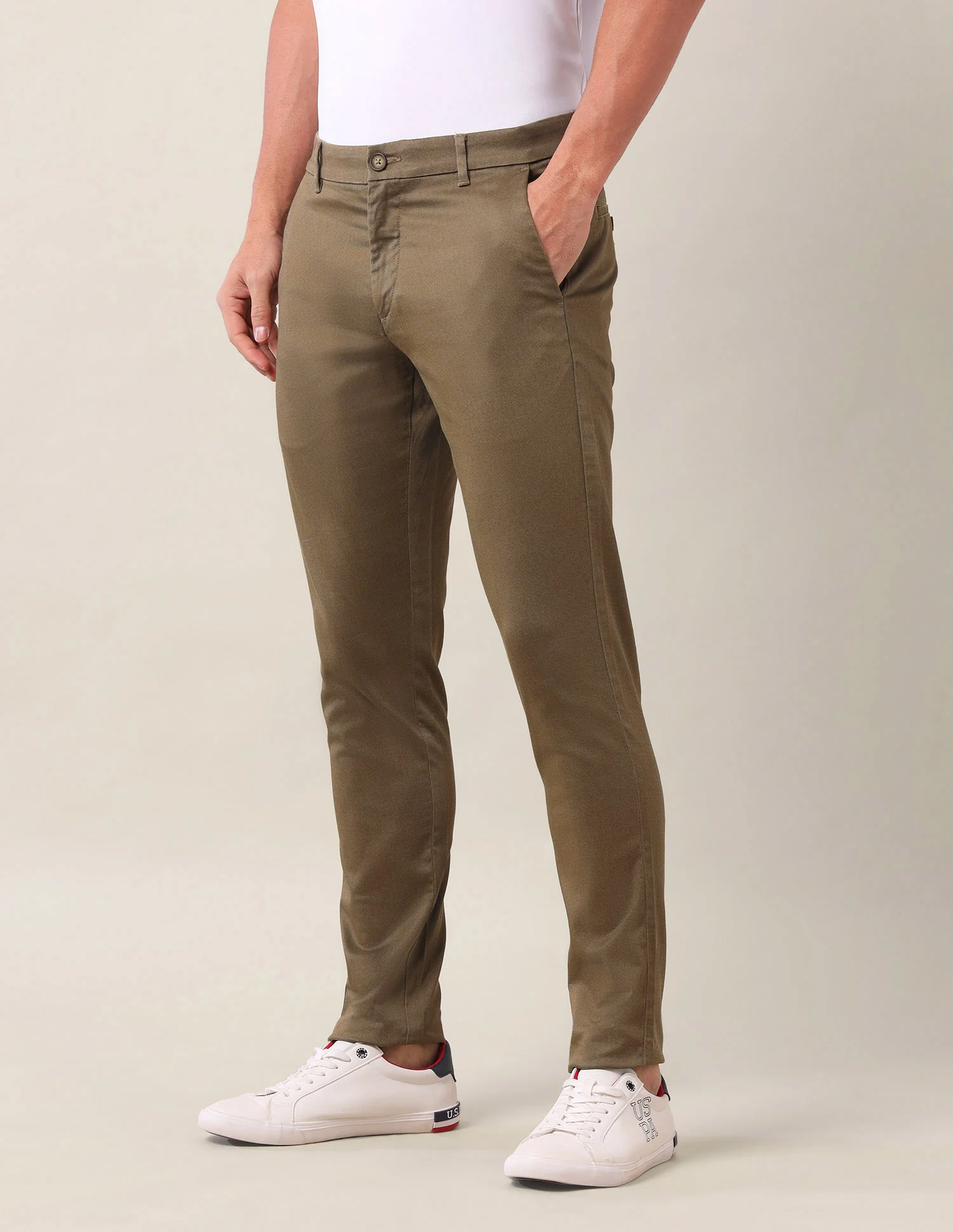 Austin Slim Fit Mid Rise Trousers - Image 4