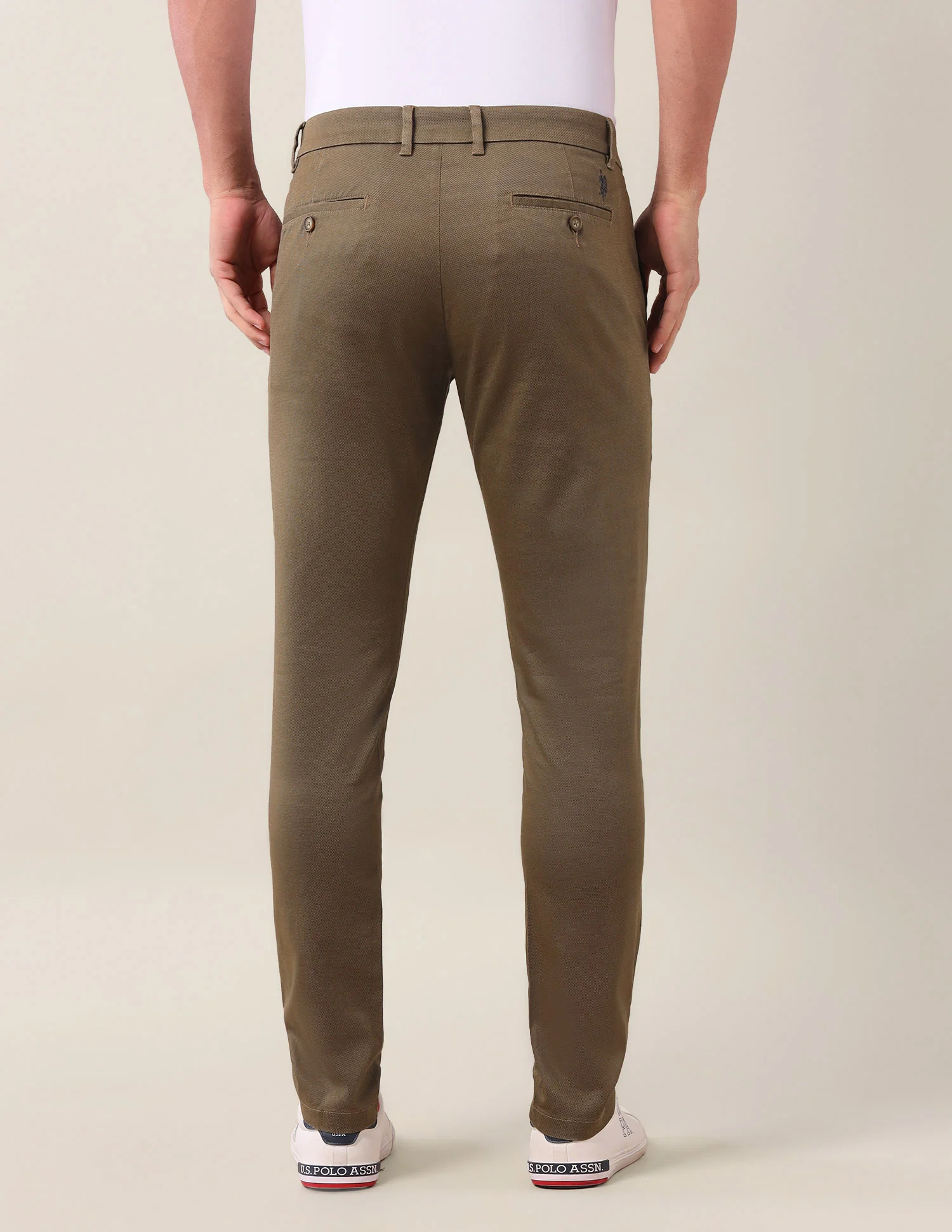 Austin Slim Fit Mid Rise Trousers - Image 5