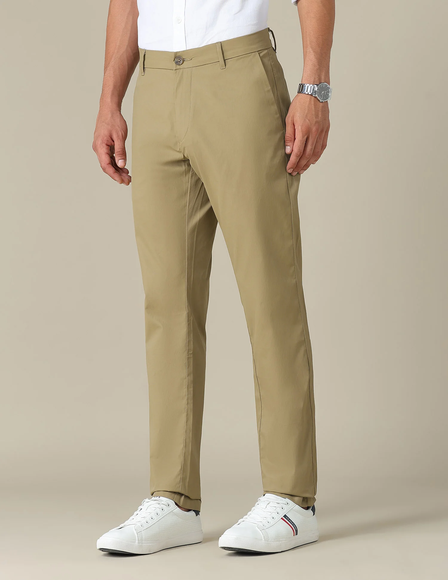 Austin Slim Fit Mid Rise Trousers - Image 4