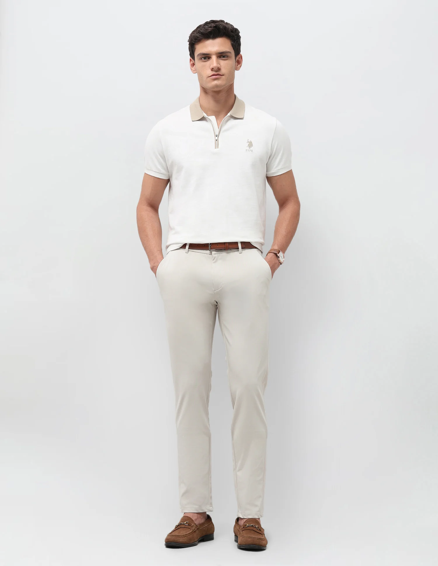 Austin Slim Fit Mid Rise Trousers - Image 3