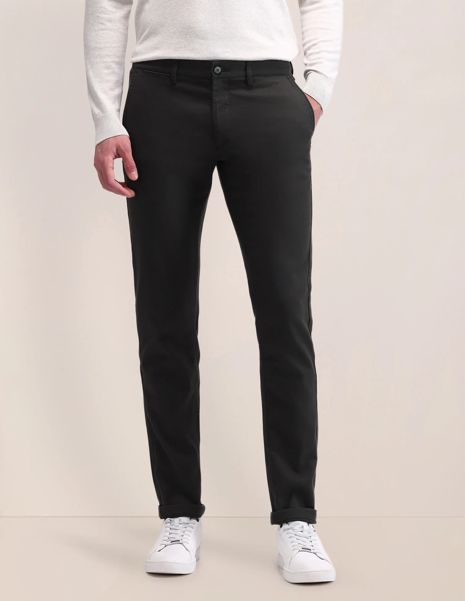 Austin Slim Fit Solid Trousers