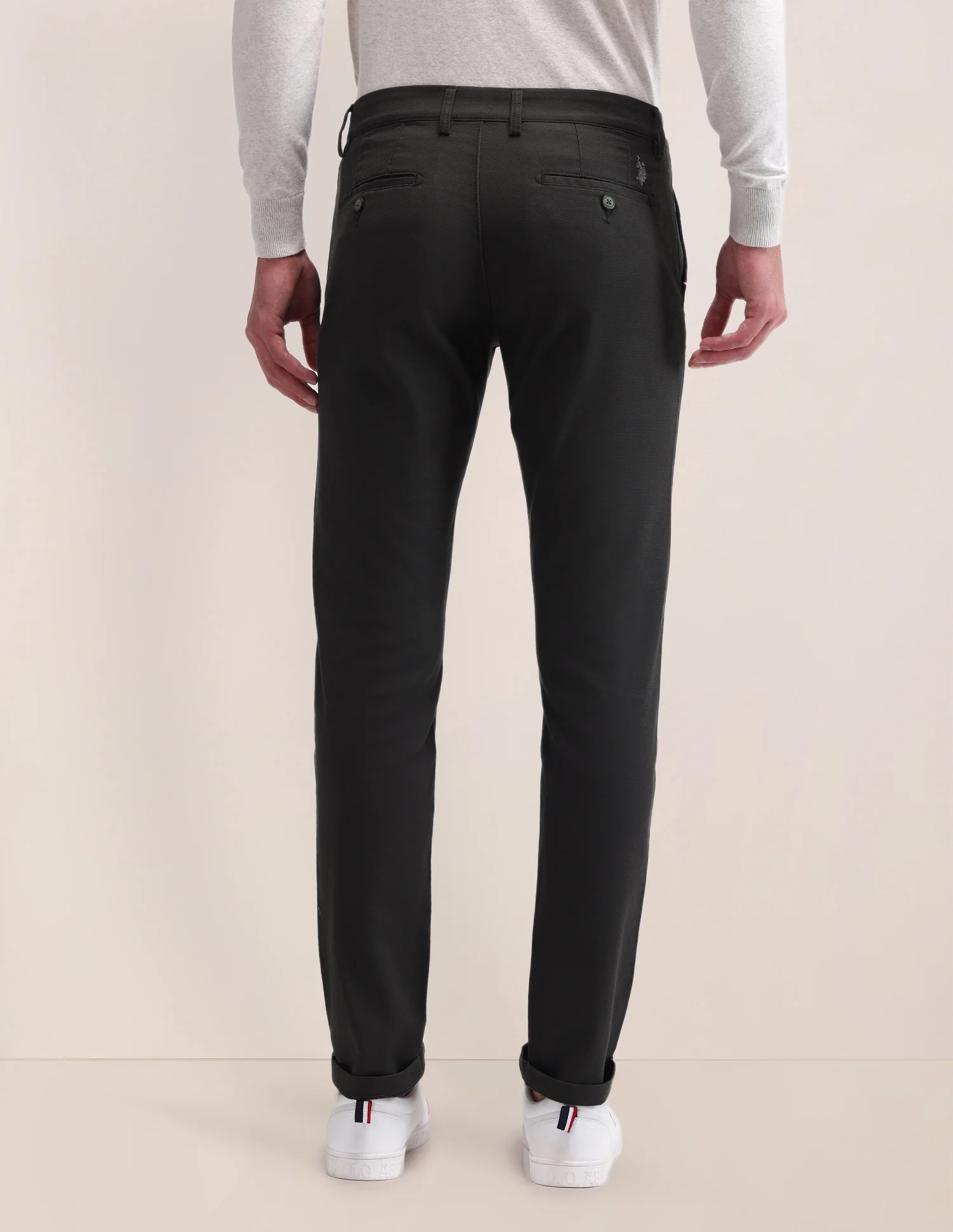 Austin Slim Fit Solid Trousers - Image 5
