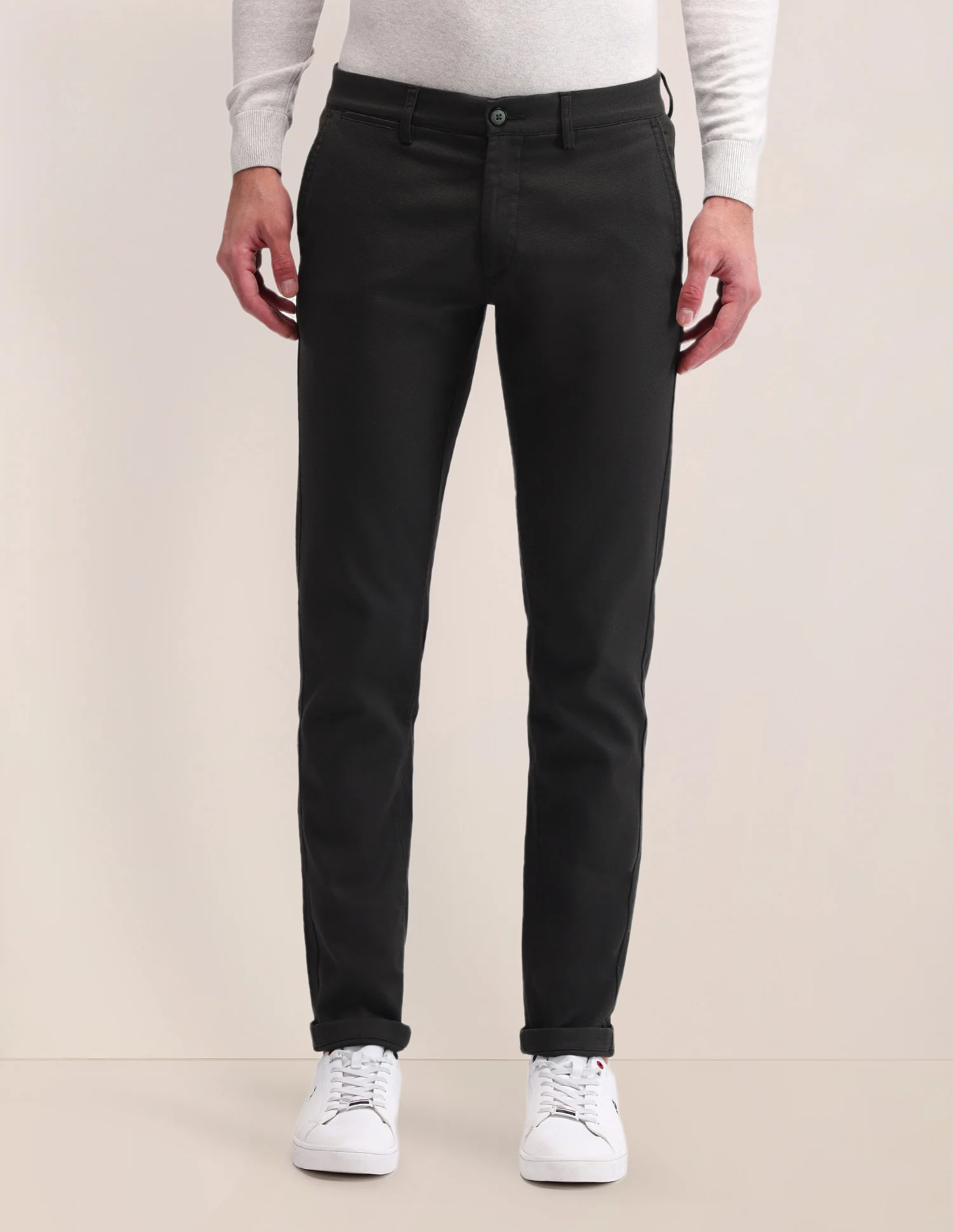 Austin Slim Fit Solid Trousers - Image 6