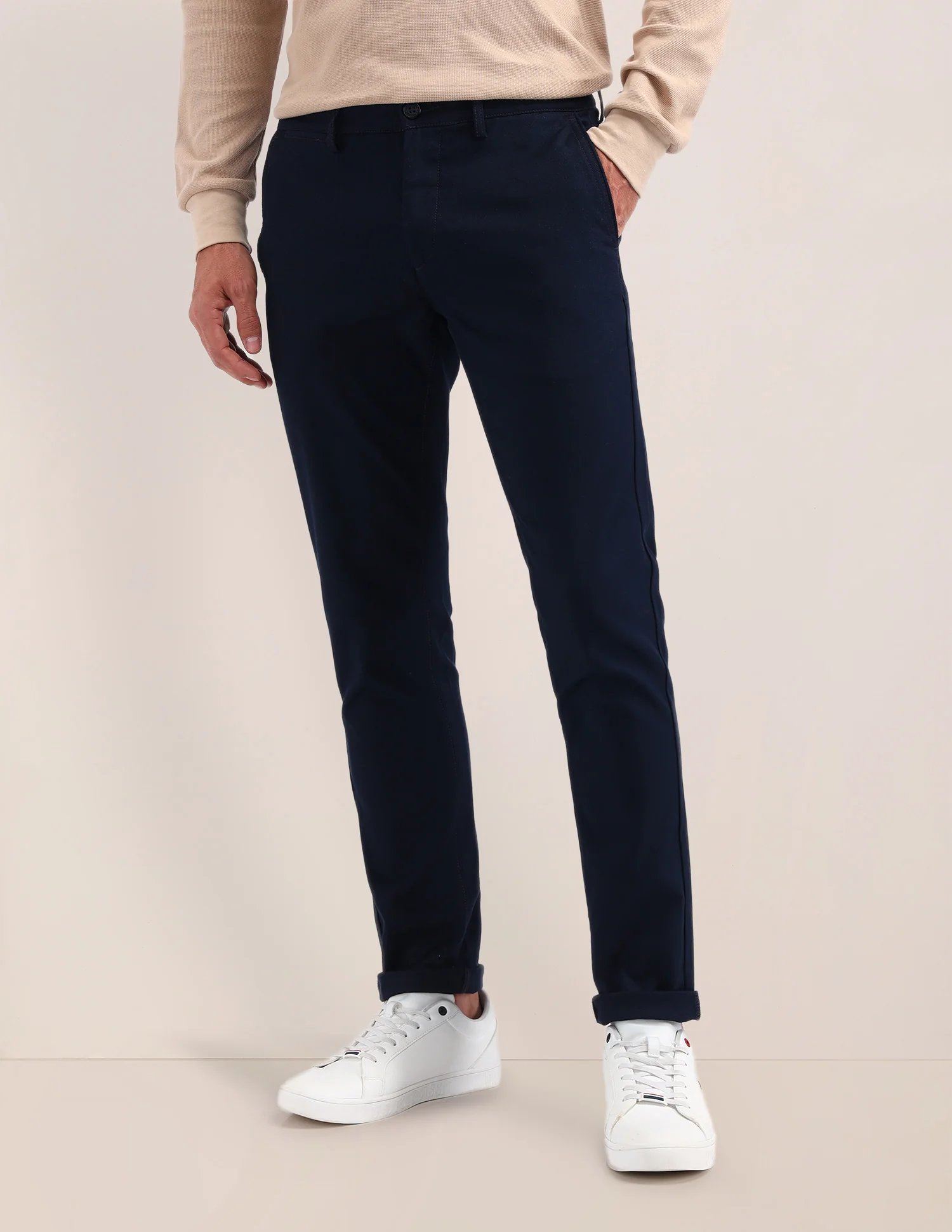 Austin Slim Fit Solid Trousers