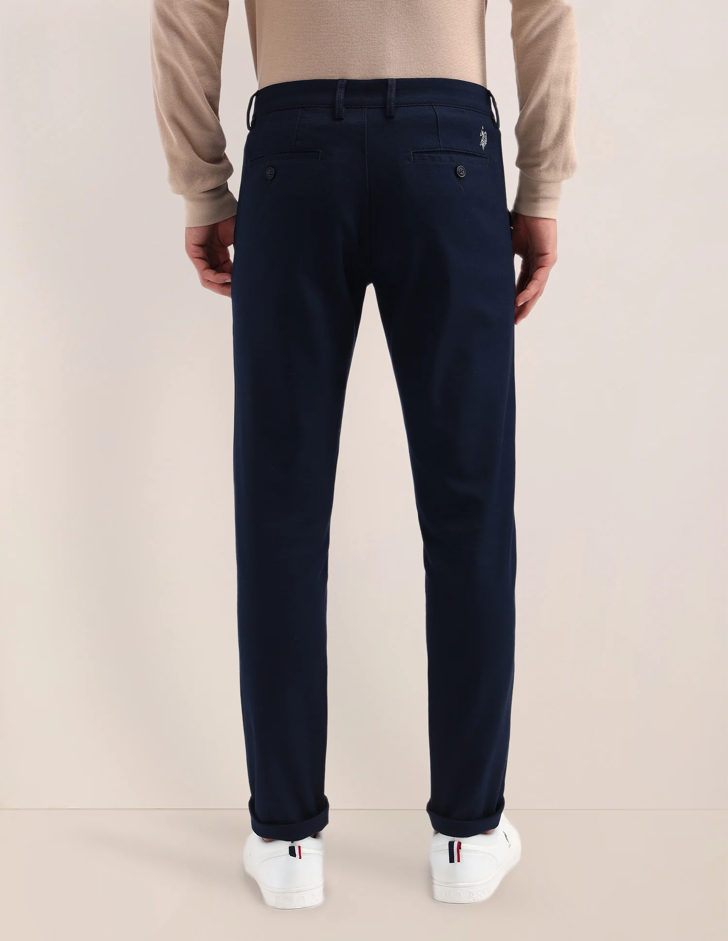 Austin Slim Fit Solid Trousers - Image 5