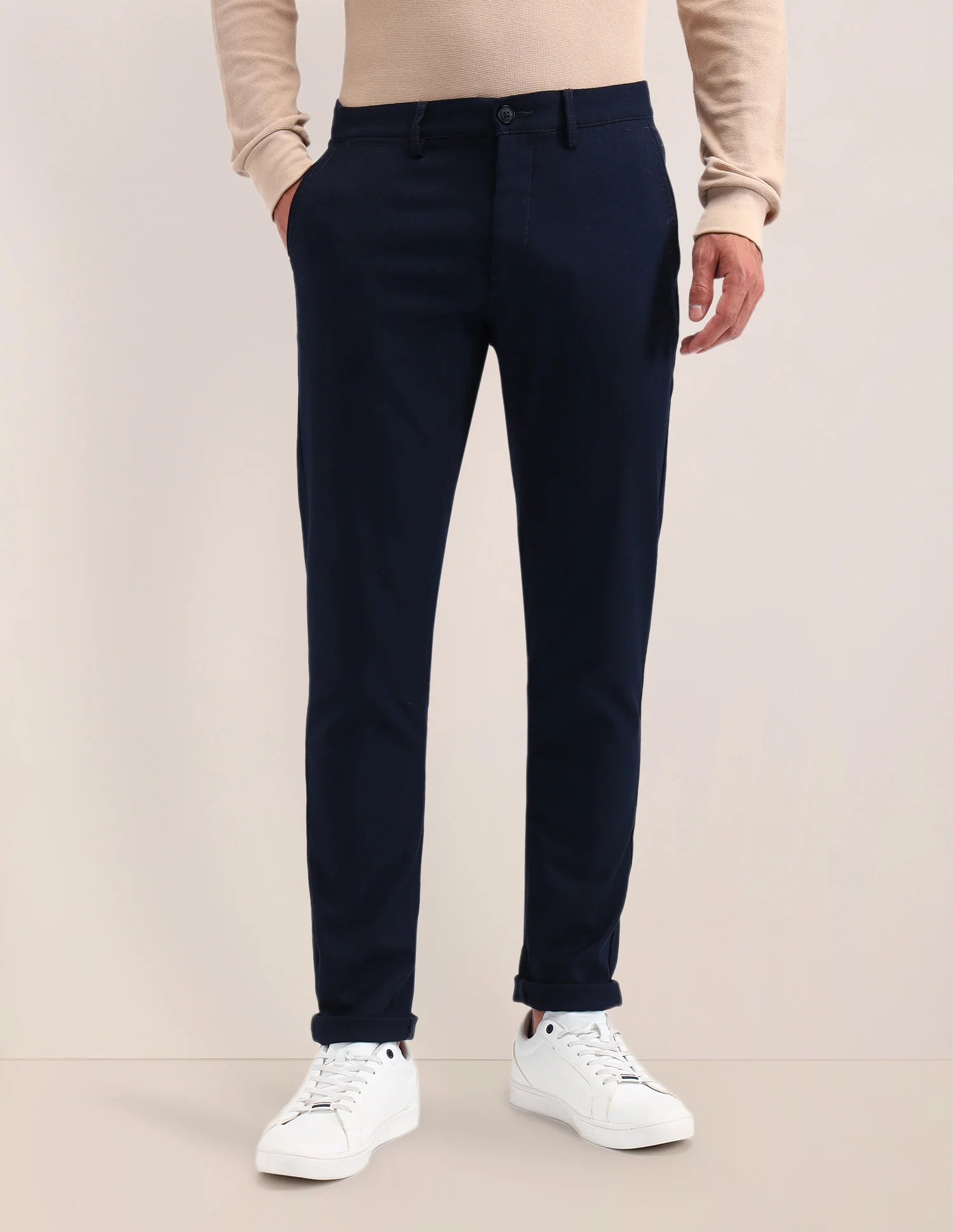 Austin Slim Fit Solid Trousers - Image 6