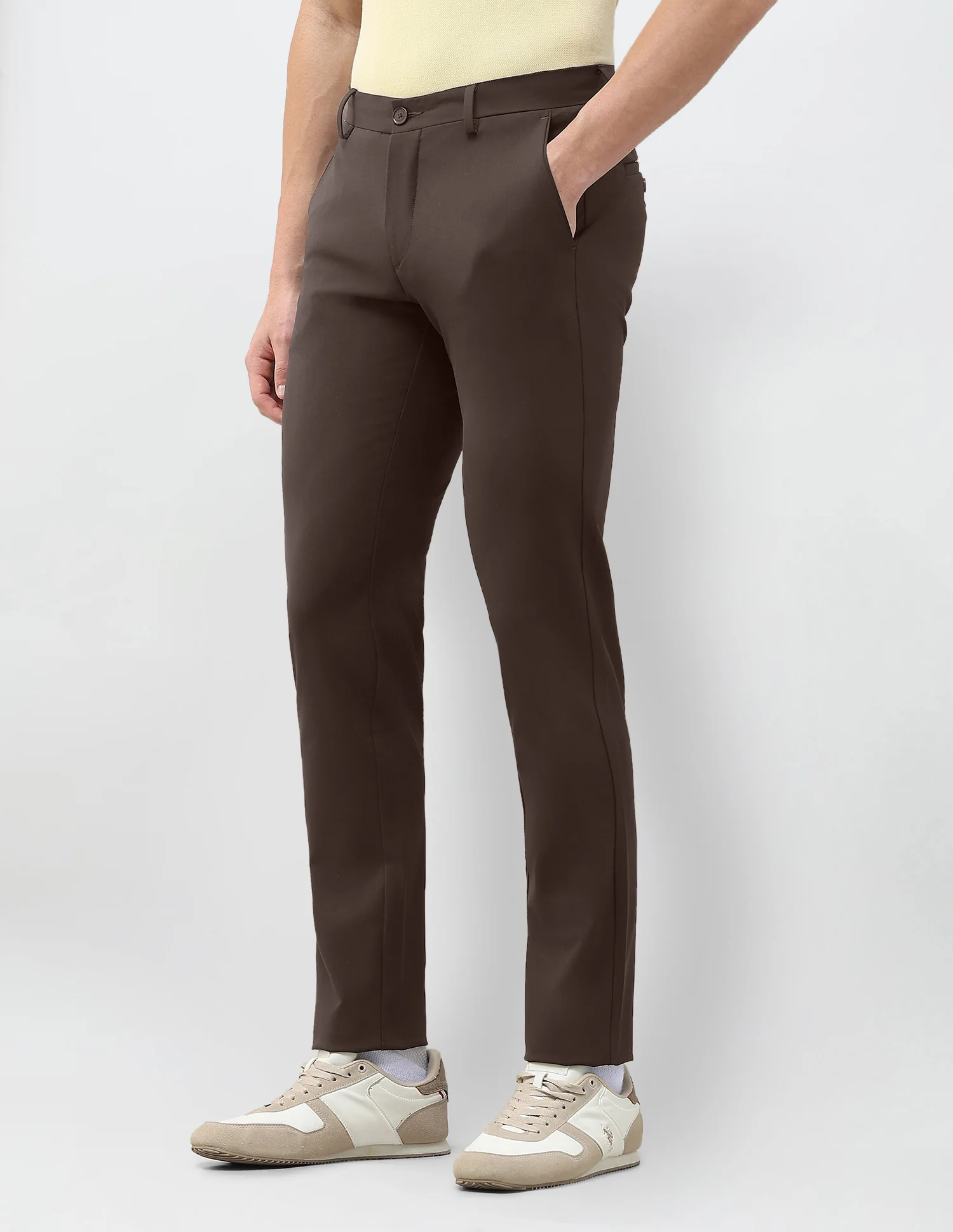 Austin Slim Fit Solid Trousers - Image 4