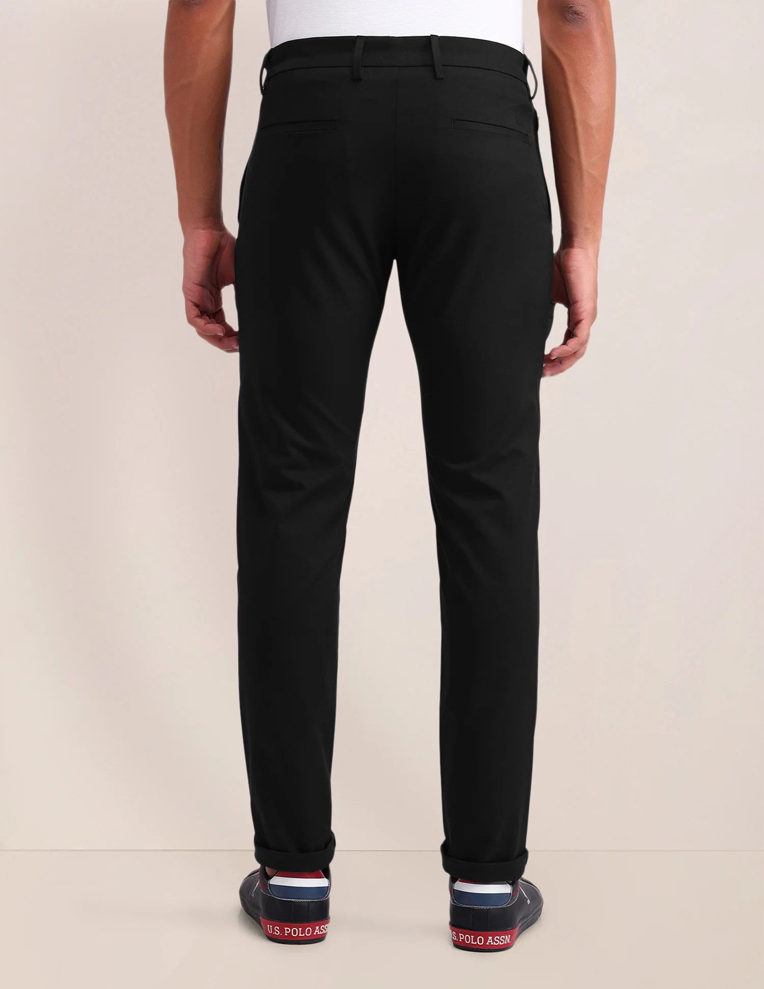 Austin Slim Fit Solid Trousers - Image 5