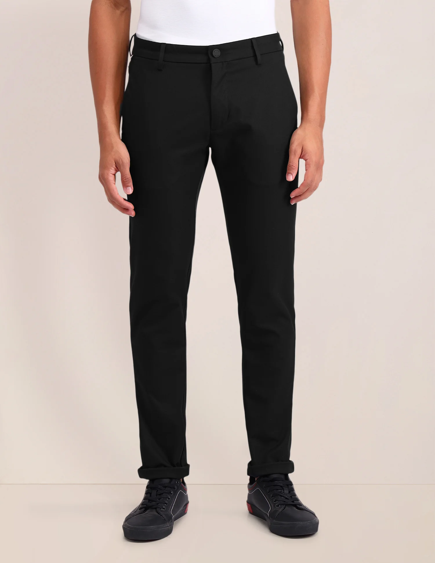 Austin Slim Fit Solid Trousers - Image 6