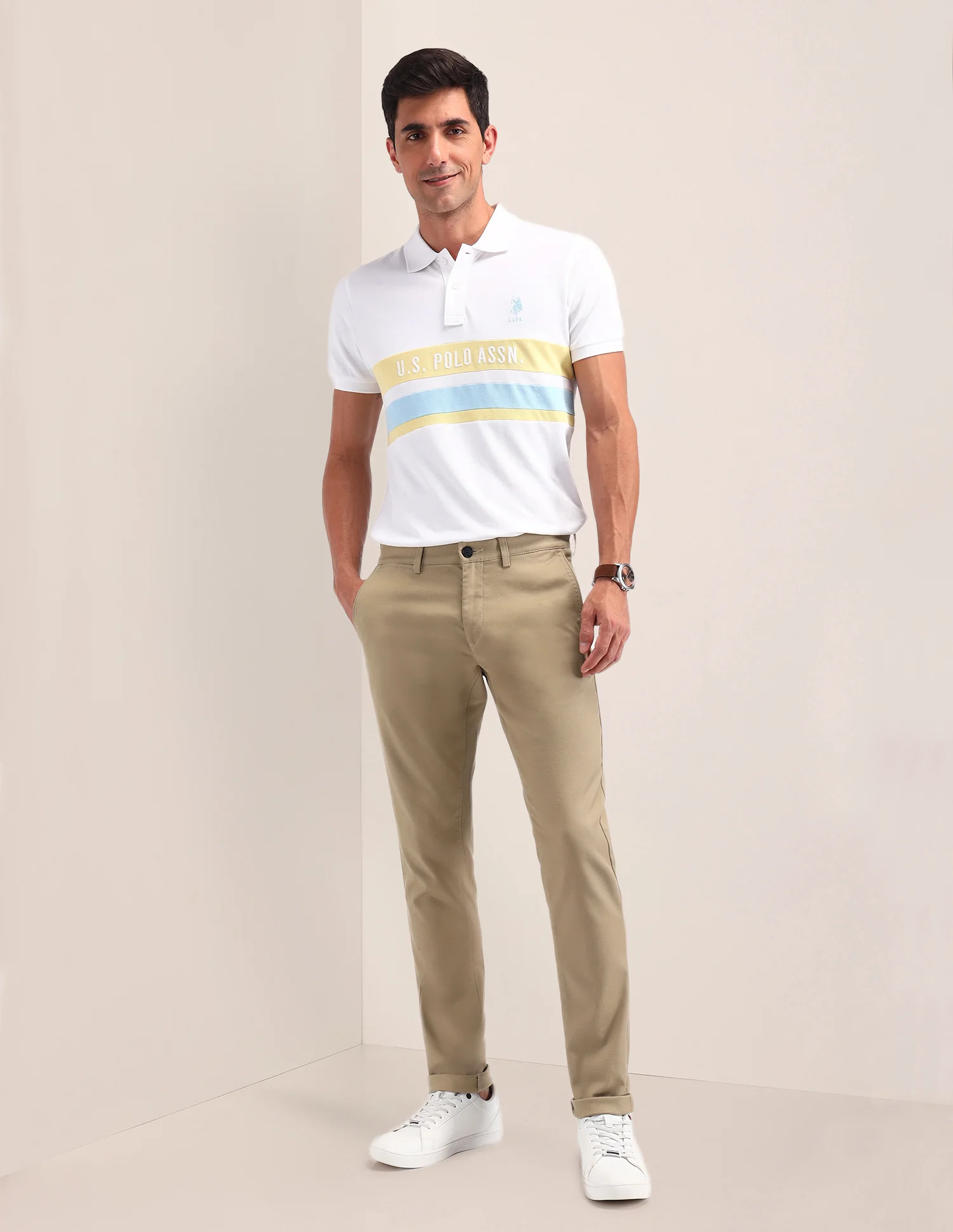 Austin Slim Fit Solid Trousers - Image 3