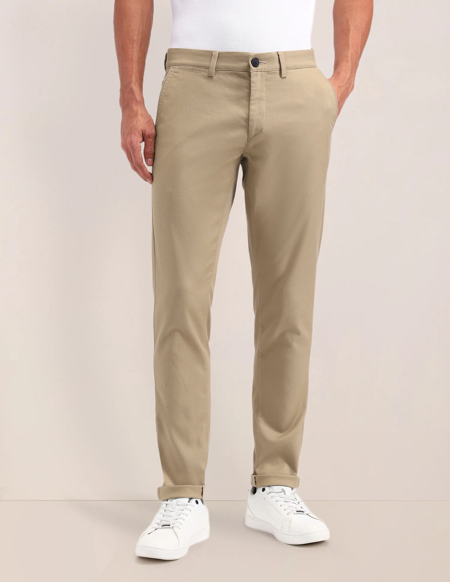 Austin Slim Fit Solid Trousers - Image 6
