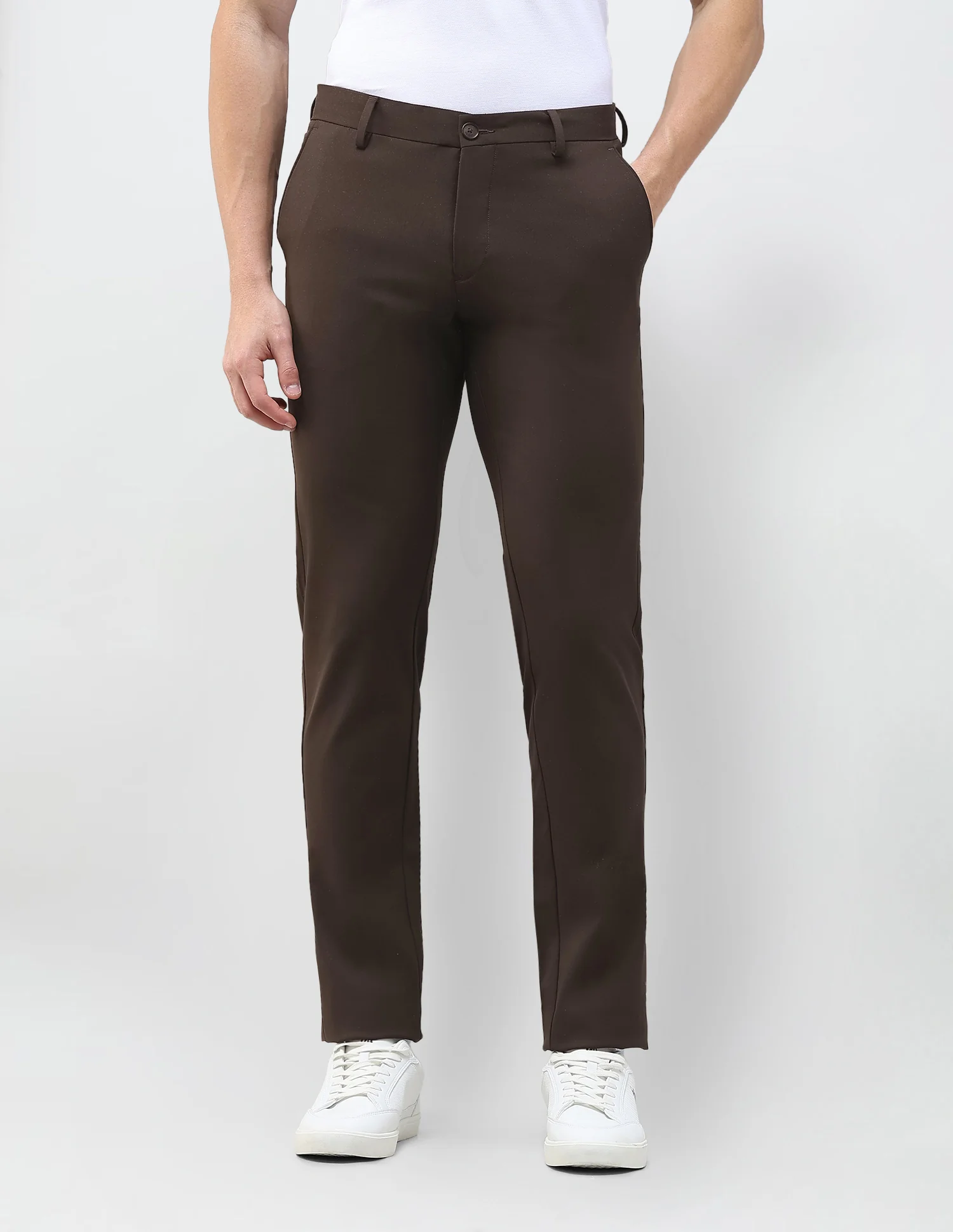 Austin Slim Fit Solid Trousers - Image 6